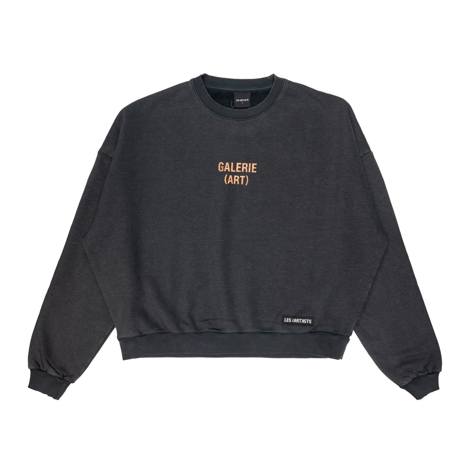 Men's sweatshirt Les (art)ists Paris Galerie Stone Wash Black