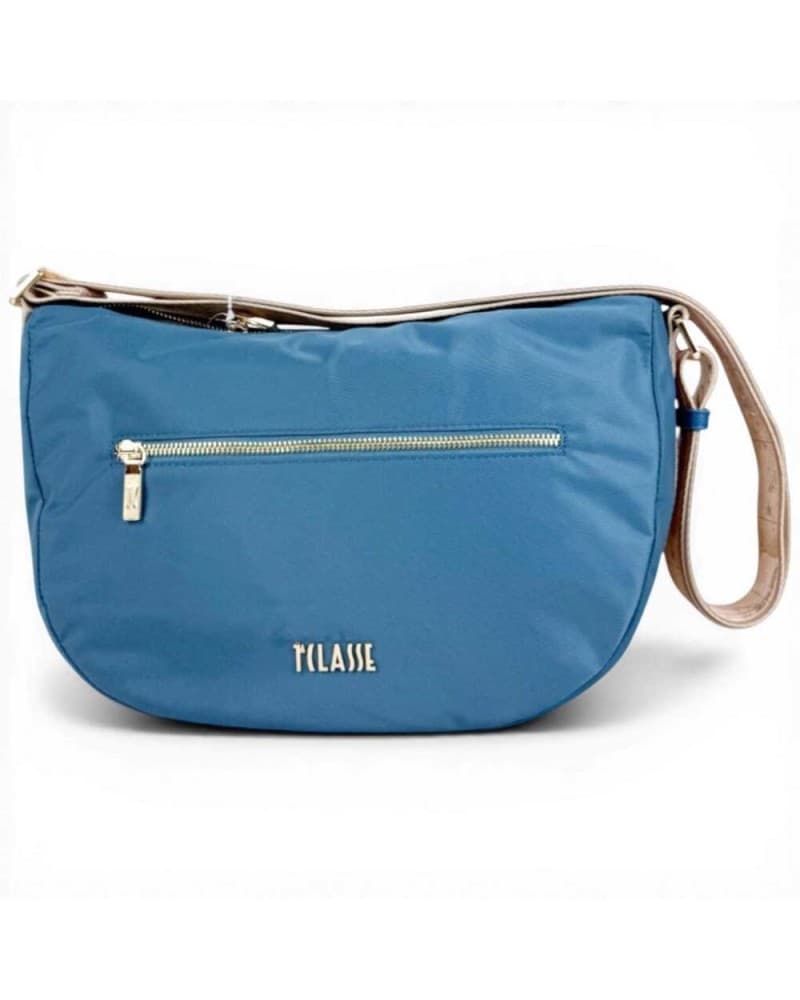 Alviero Martini 1 Classe Breeze Nylon Women's Blue Pacific Shoulder Bag in Fabric