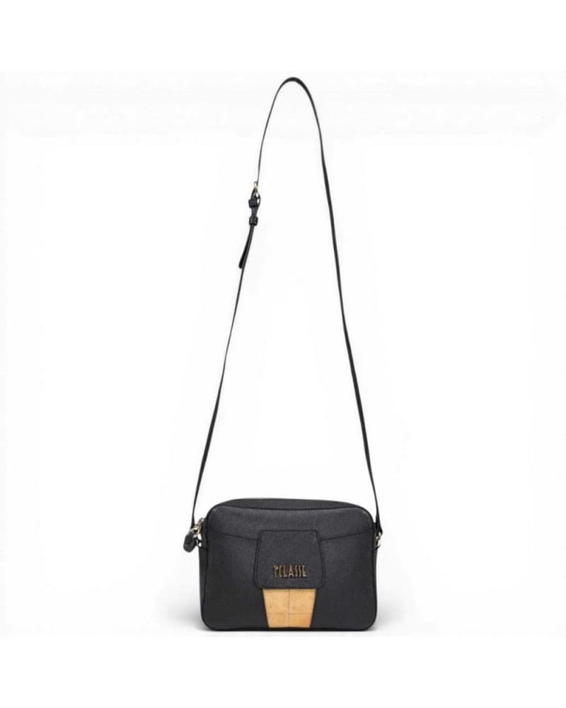 Alviero Martini 1 Classe Bloom City Woman Black Leather Reporter Bag