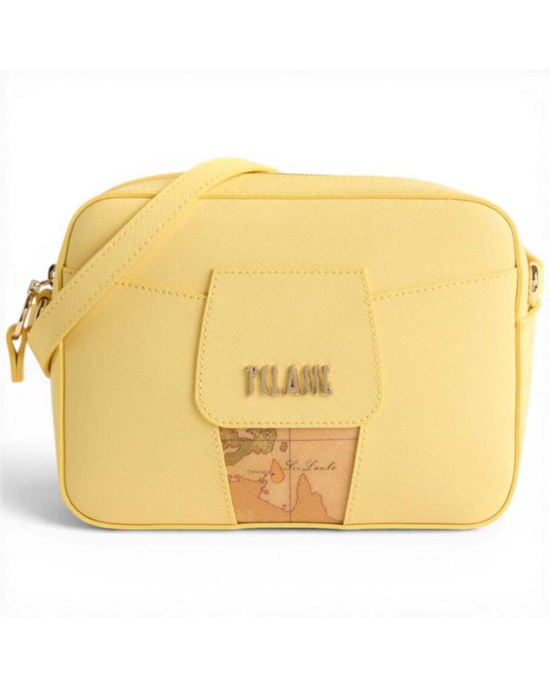 Alviero Martini 1 Classe Bloom City Woman Yellow Leather Pastel reporter bag