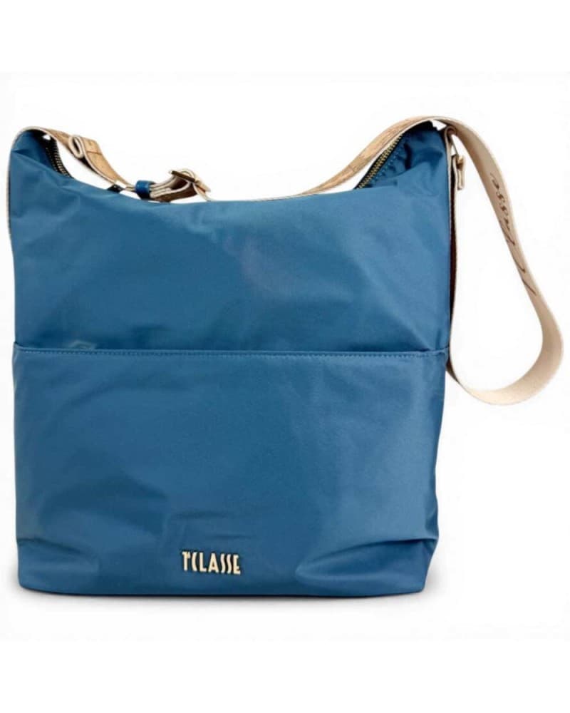 Alviero Martini 1 Classe Breeze Nylon Women's Blue Pacific Fabric Hobo Bag
