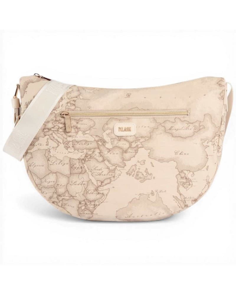 Alviero Martini 1 Classe Soft Petals Women's Satin Fabric and Leather Shoulder Bag
