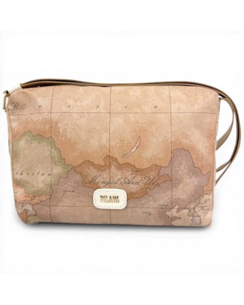 Alviero Martini 1 Classe Soft Petals Women's Ivory Leather Shoulder Bag