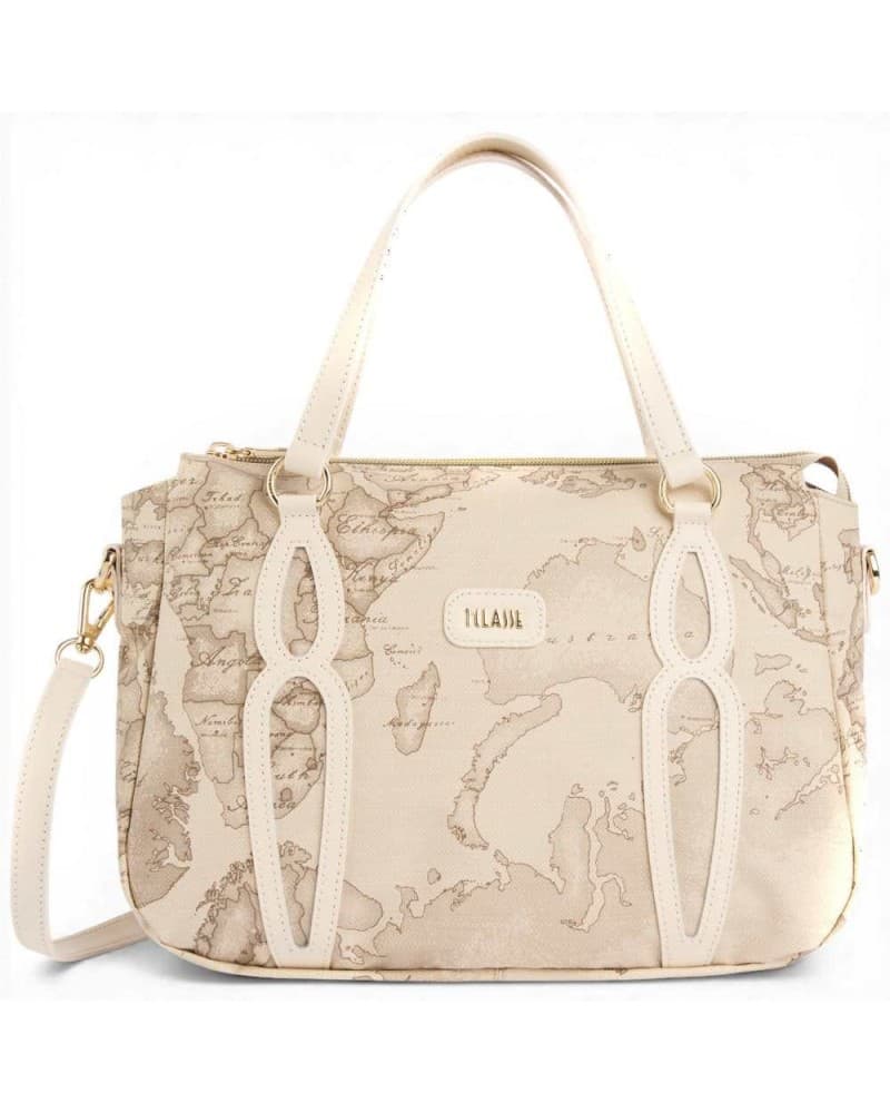 Alviero Martini 1 Classe Handbag Soft Petals Women's Rafia Fabric and Leather