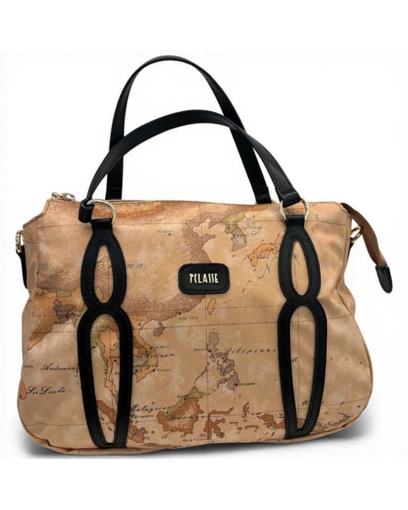 Alviero Martini 1 Classe Handbag Soft Petals Women's Black Leather