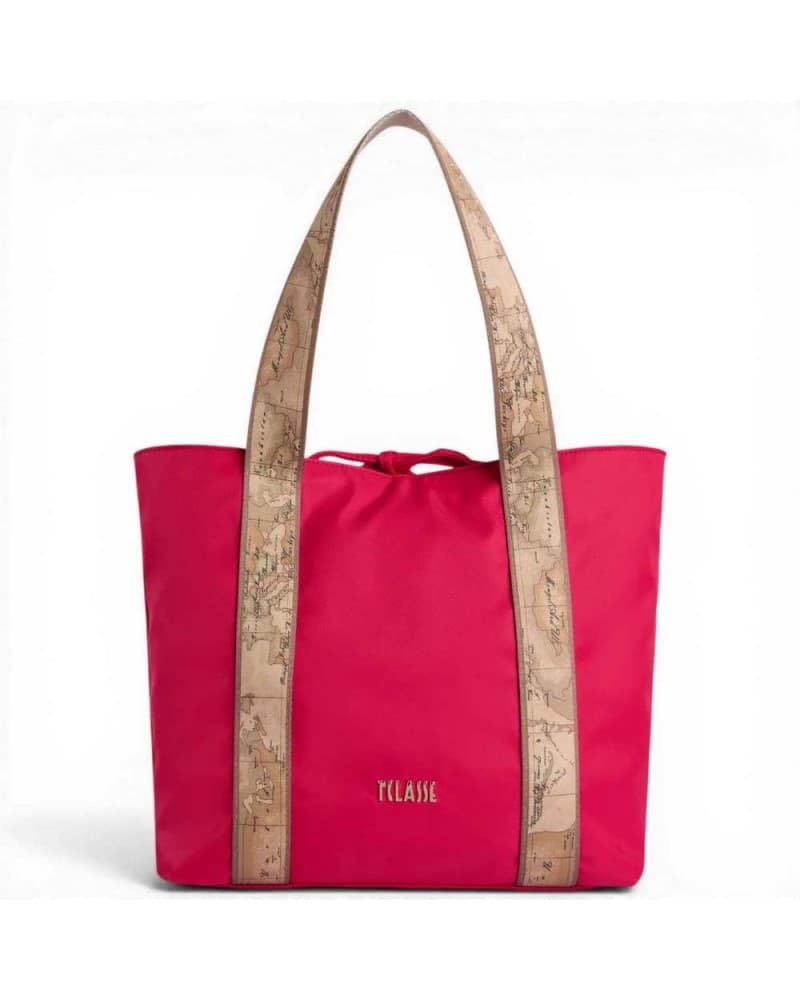 Alviero Martini 1 Classe Shopping bag Reversible Double Side Woman Fuxia and Geo Classic