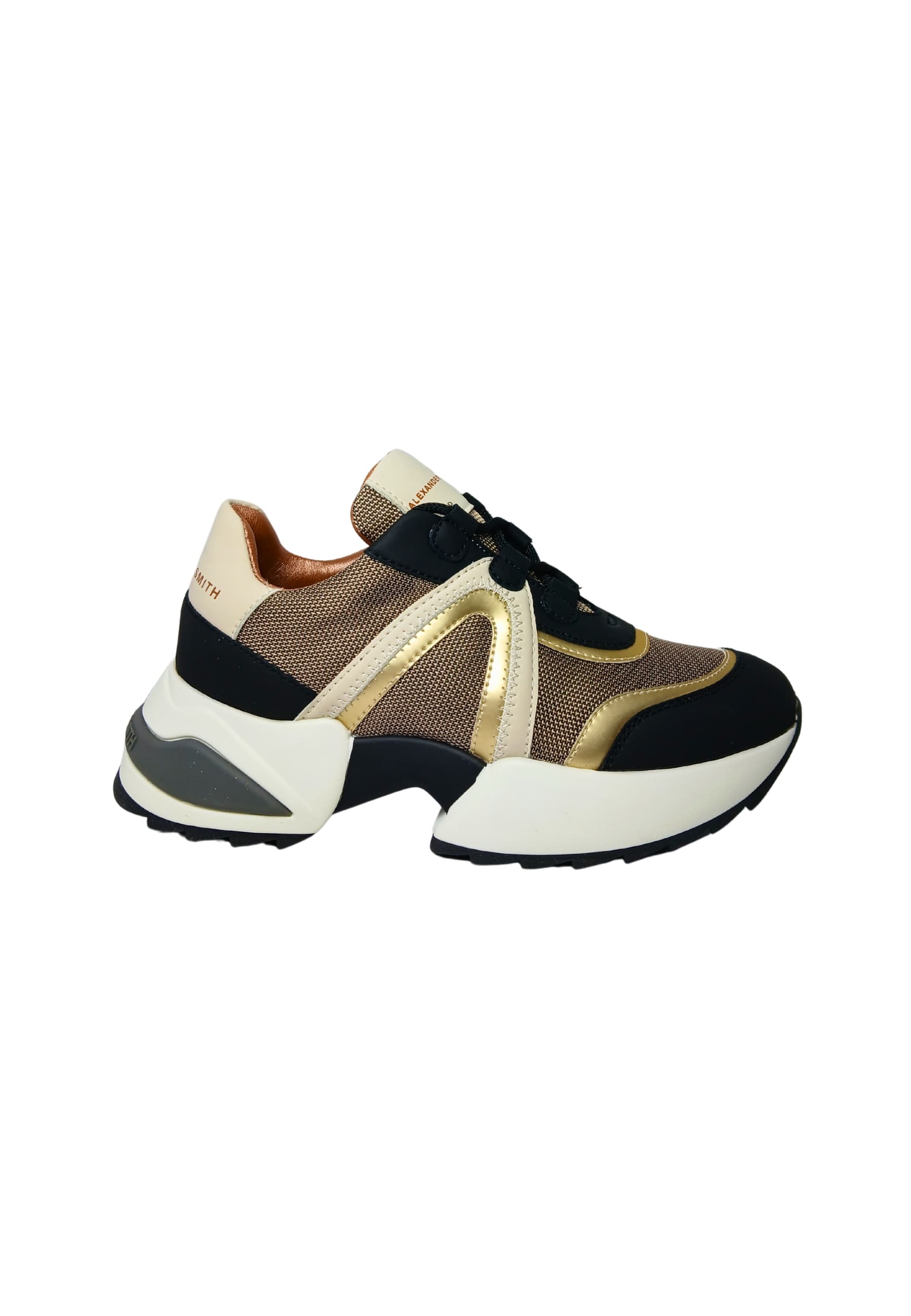 Women's Shoes Alexander Smith Marble Woman-Black Gold sneakers