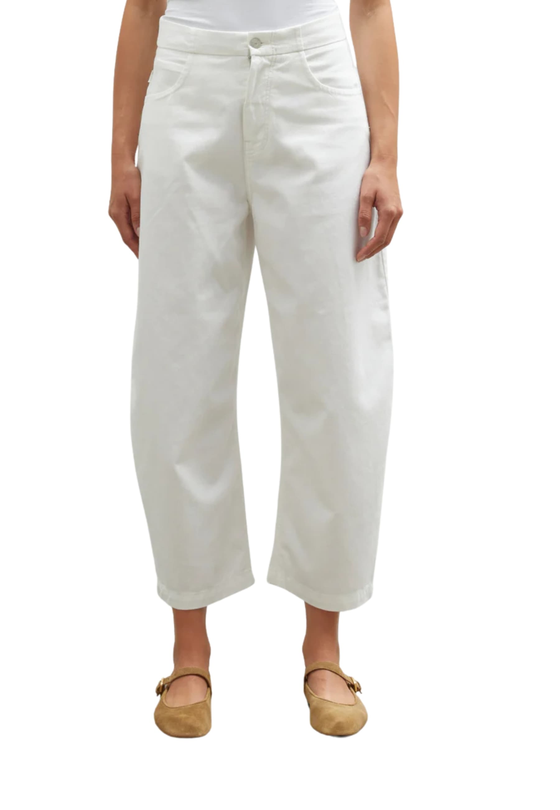 jeans barrel crop Woman People milk
