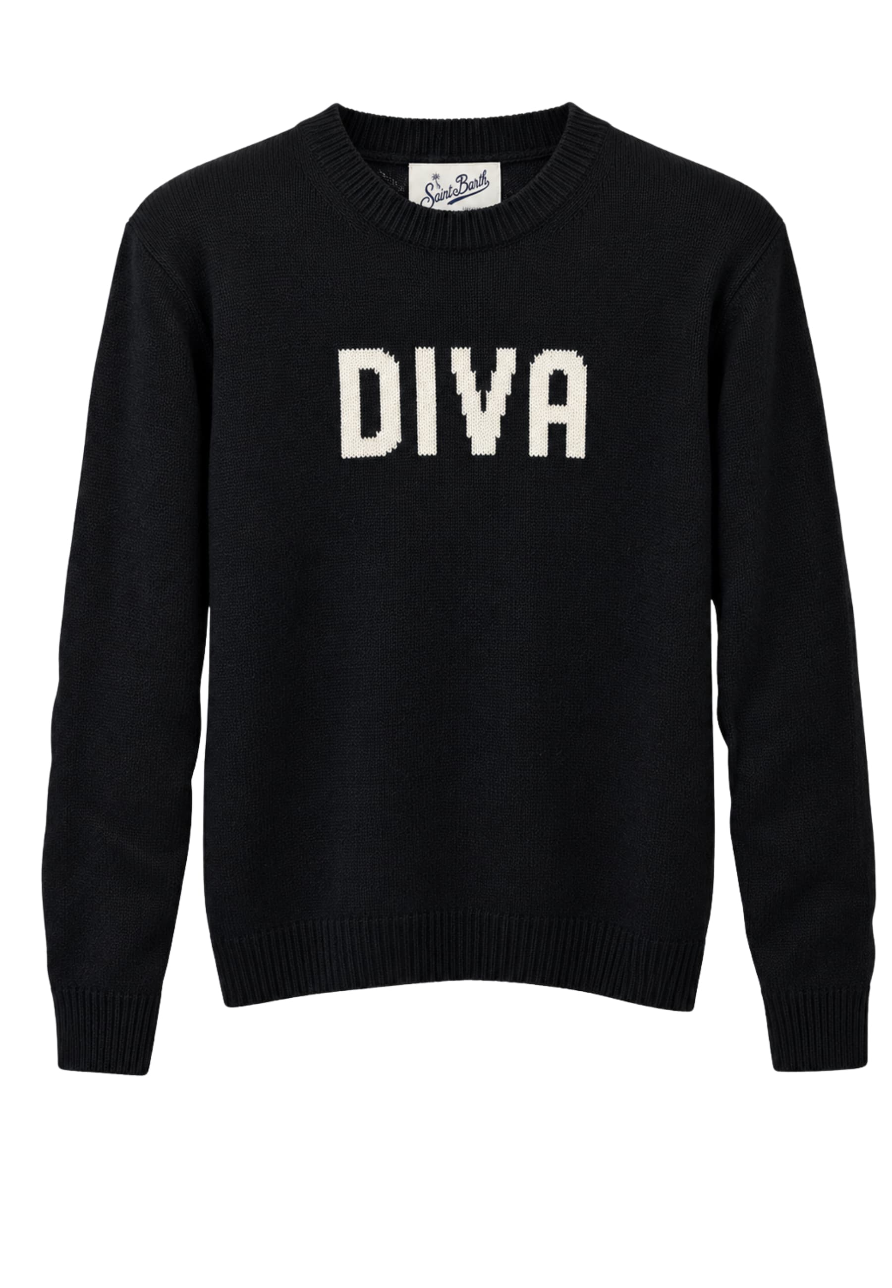 Knit knit mesh Saint Barth embroidered writing in lurex