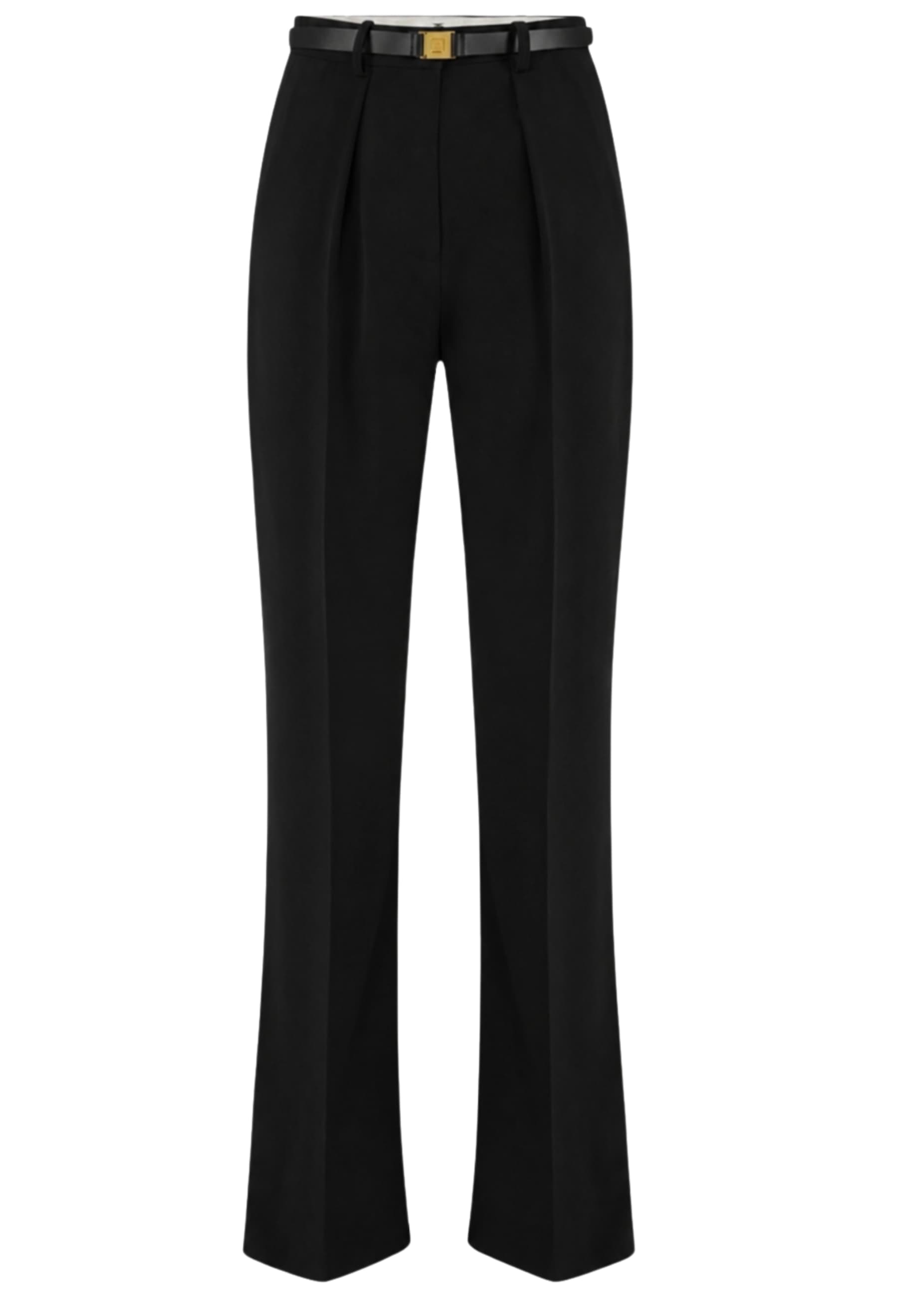 Trousers in light crepe — Black