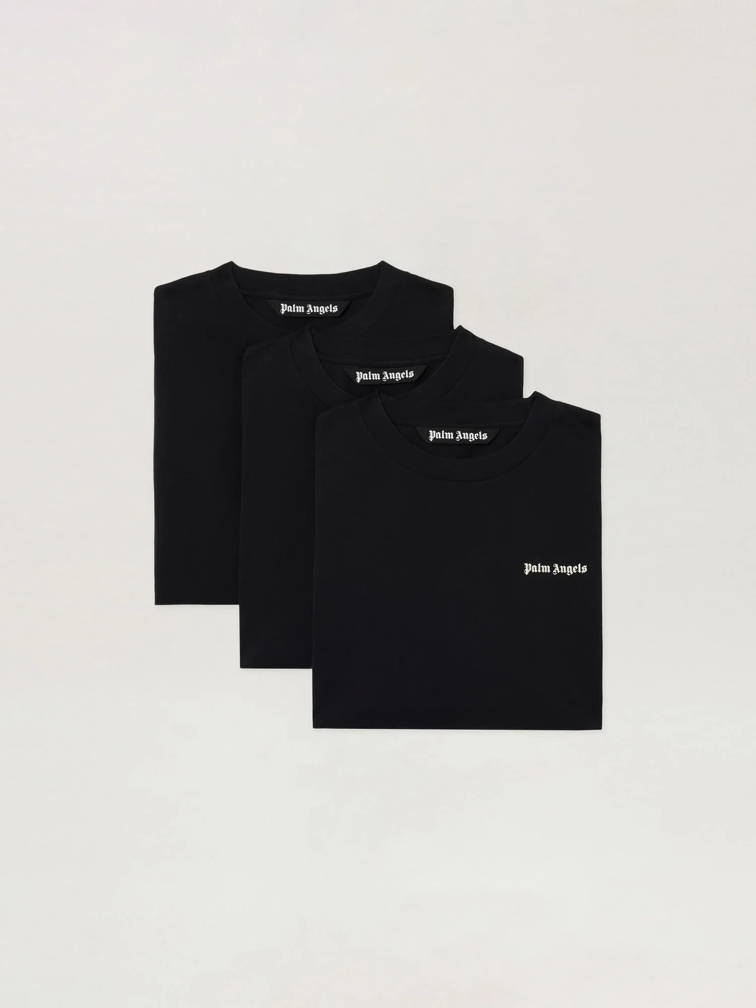 3 Pack t-shirt Man Palm Angels classic black logo