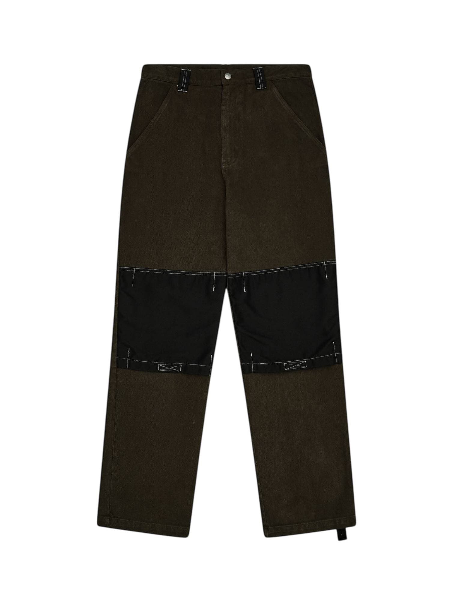 Peacemaker by Oamc Workwear Pants trousers in rigid canvas - military green