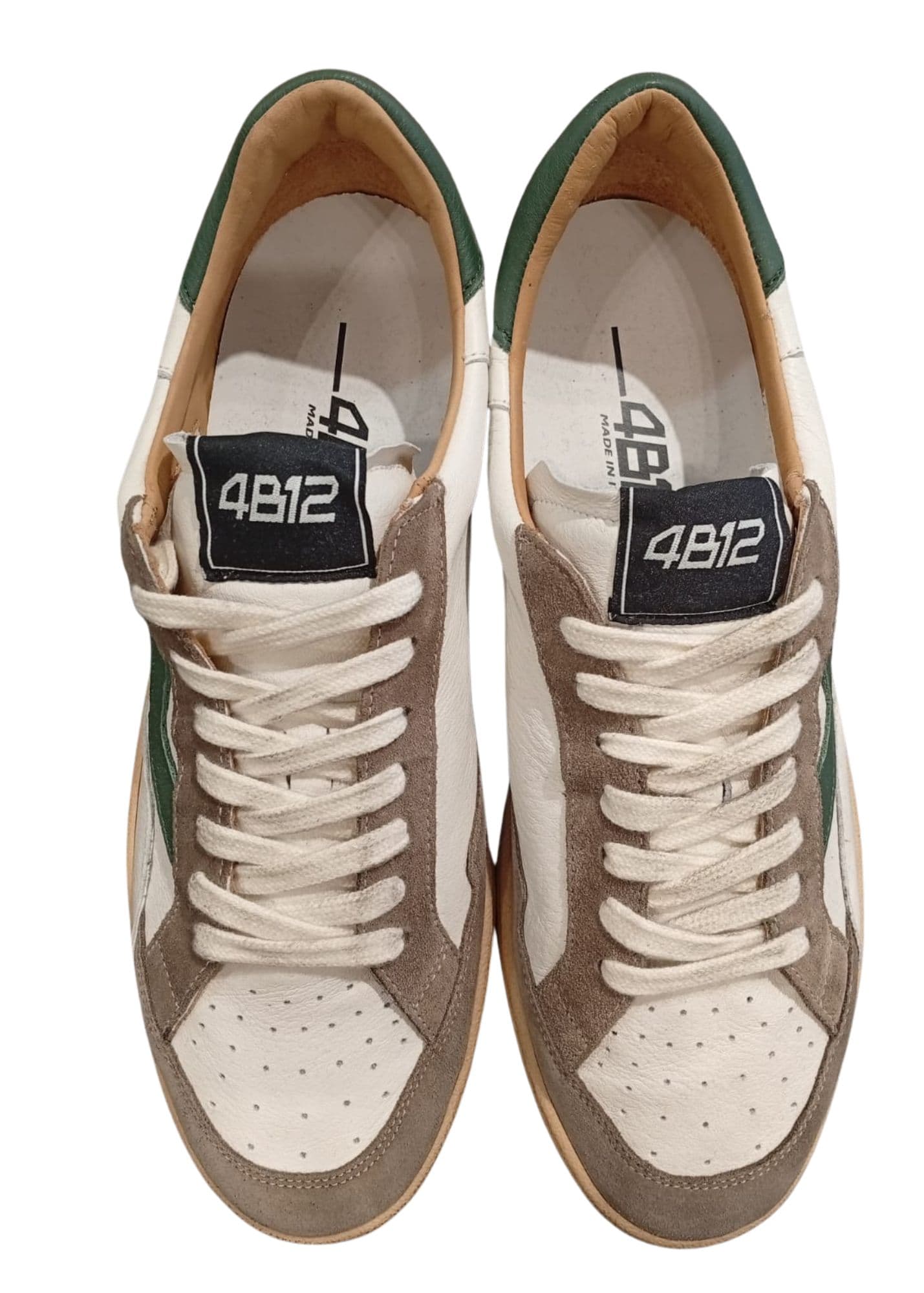 Men's Leather Sneakers 4b12 playback u125 green