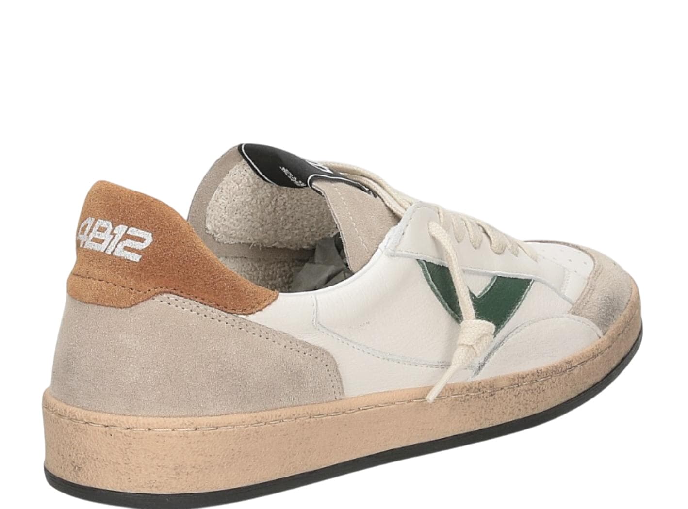 Men's Leather Sneakers 4b12 playback u125 Green grey