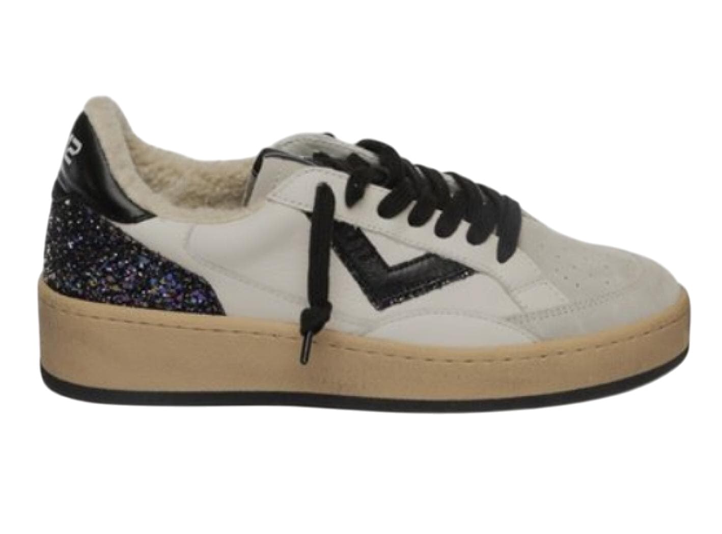 Women's Leather sneakers 4b12 Playnew Black White