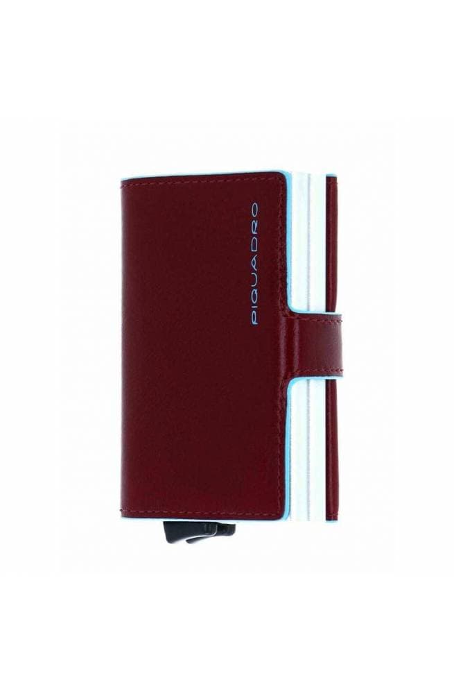 Card holder Piquadro Blue Square Brown Leather - PP5472B2R-MO
