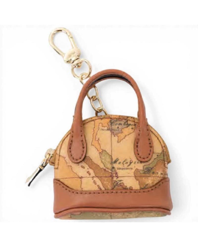 Alviero Martini 1 Classe Charm Mini-Hand Bag Natural Woman with Geo Classic Map