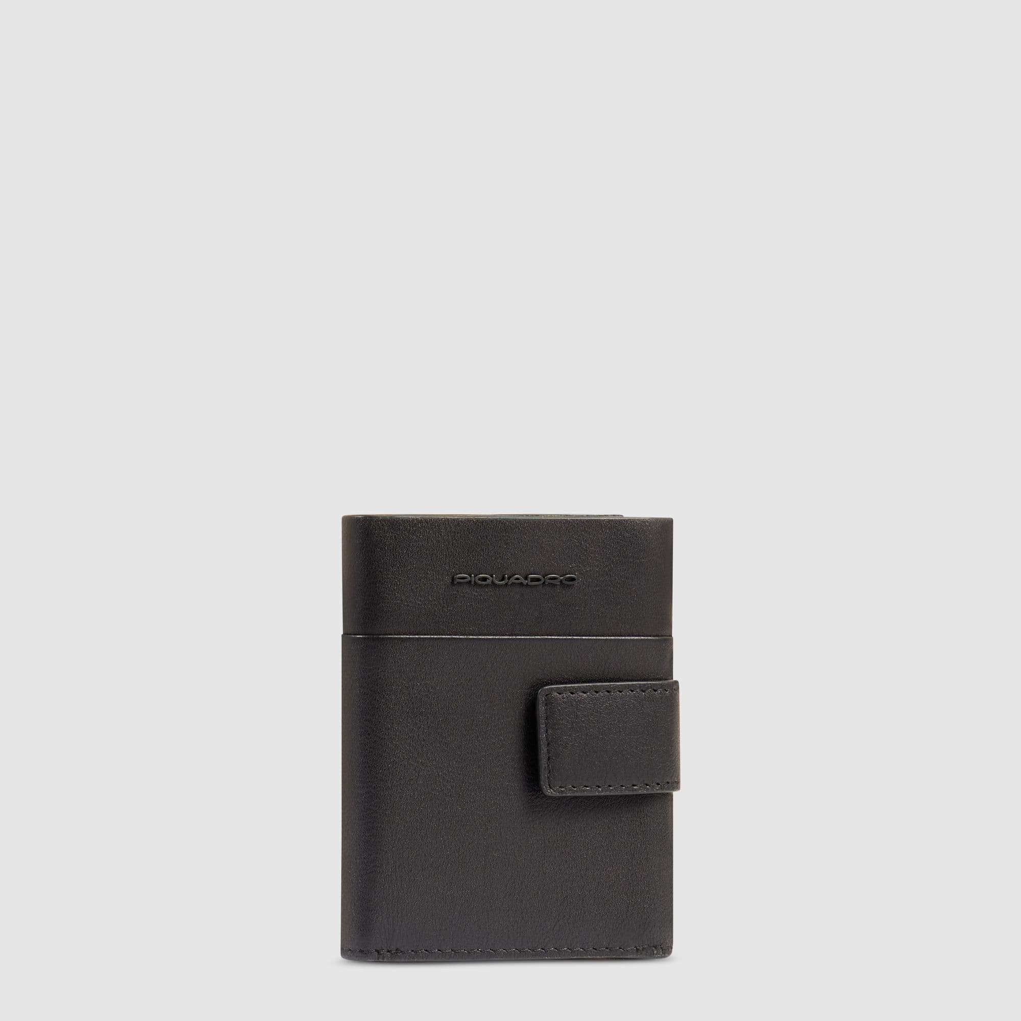 Wallet with coin holder Man Piquadro PU5957APR-N Black