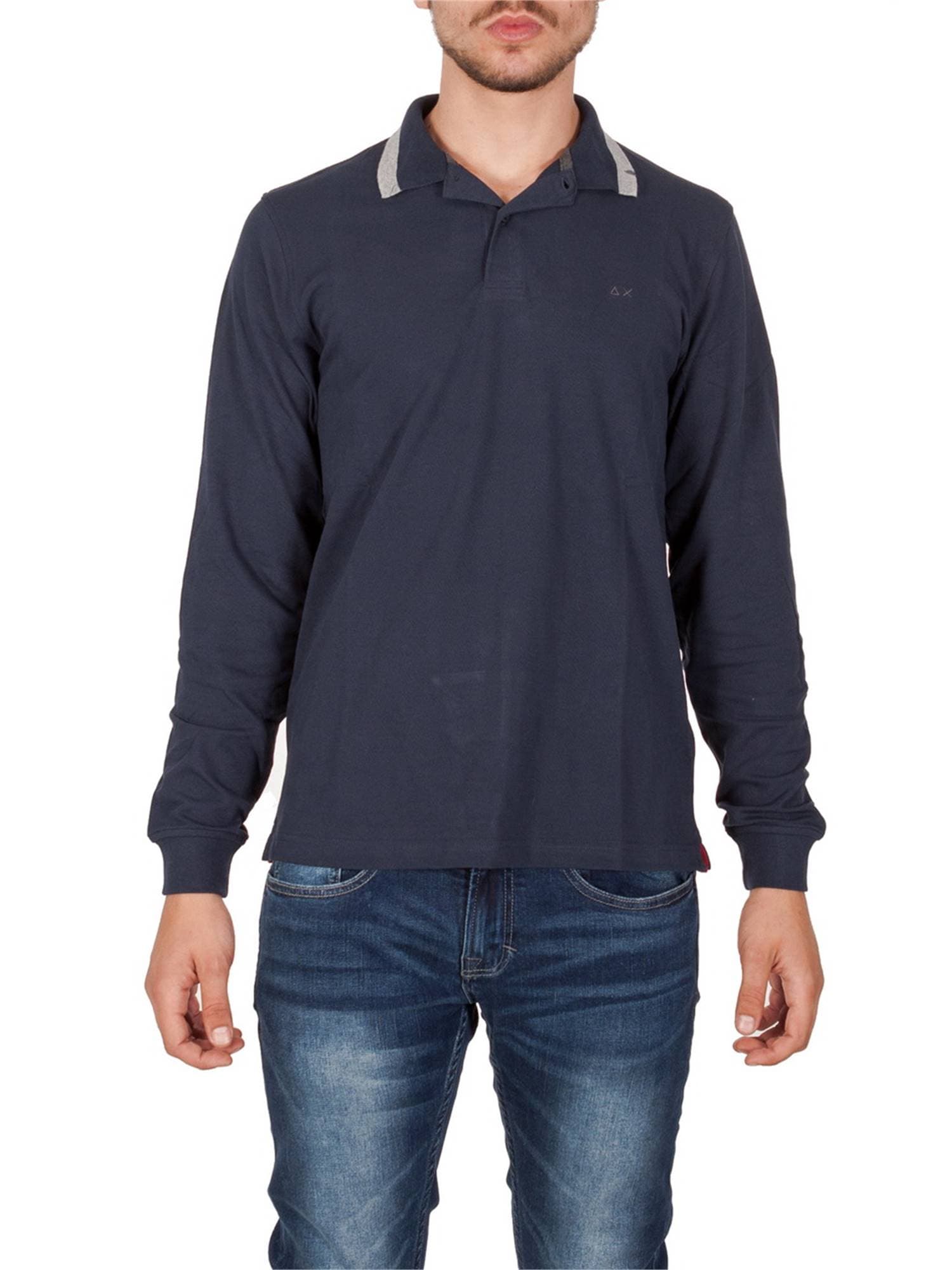 Sun68 - Polo Ml Bordo Grande 26104 07 NAVY