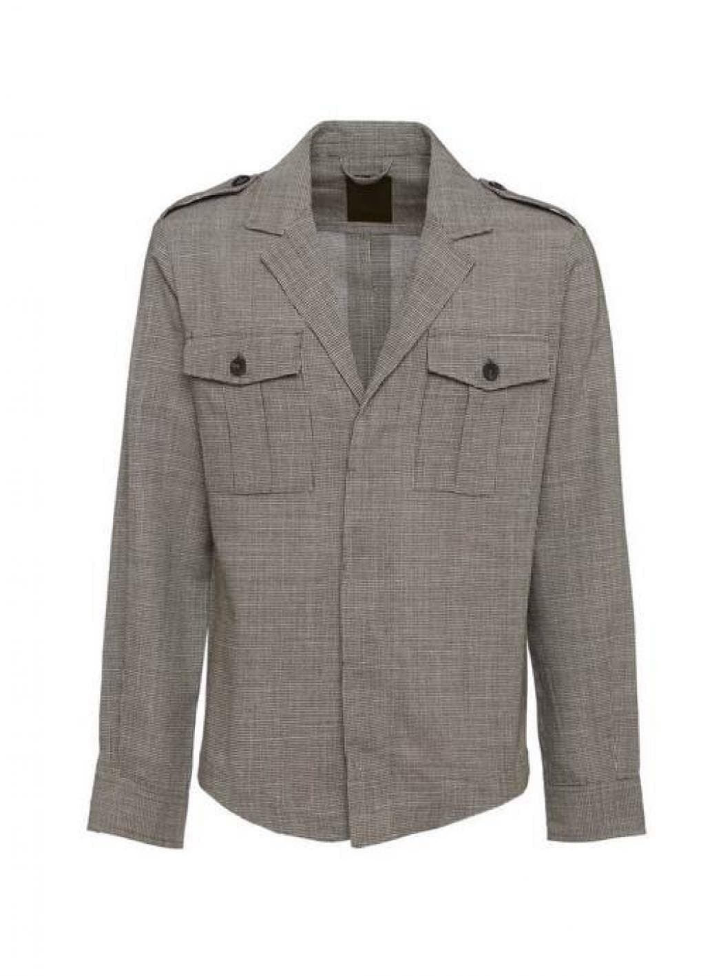 Outfit - Overshirt Militare Piede De Poul Bianco e Moro OF1S2S1J007/434 MORO