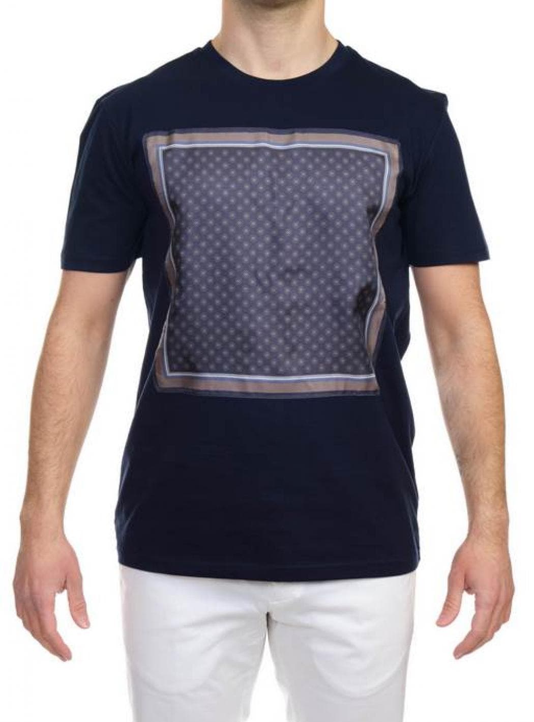 Hosio - With Bandana In Seta Dis. Tie 1210J55/V7 BLUE