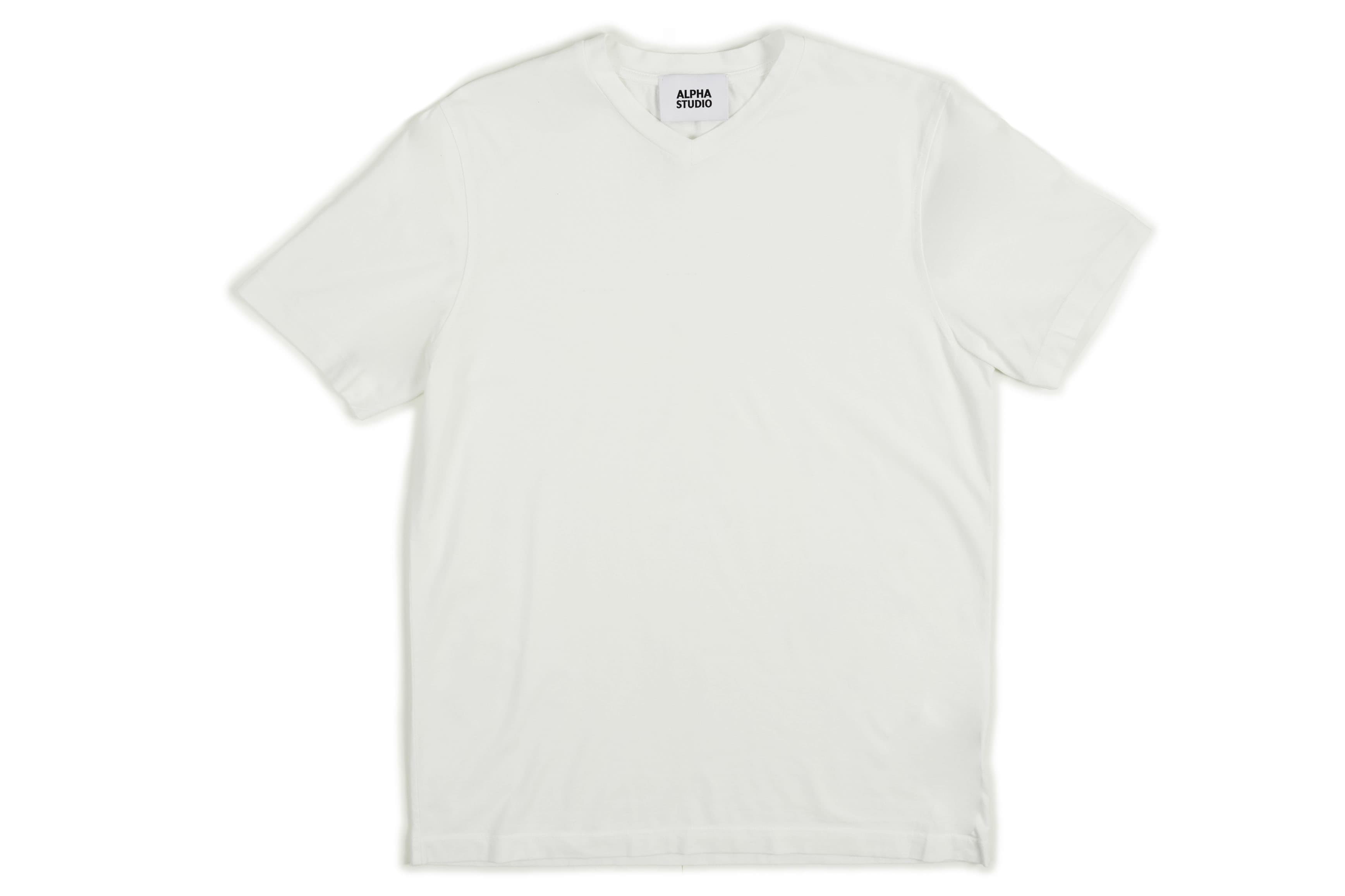 Alpha Studio - T-shirt A V M/m Ice Cotton AU-5336A 1210 BIANCO