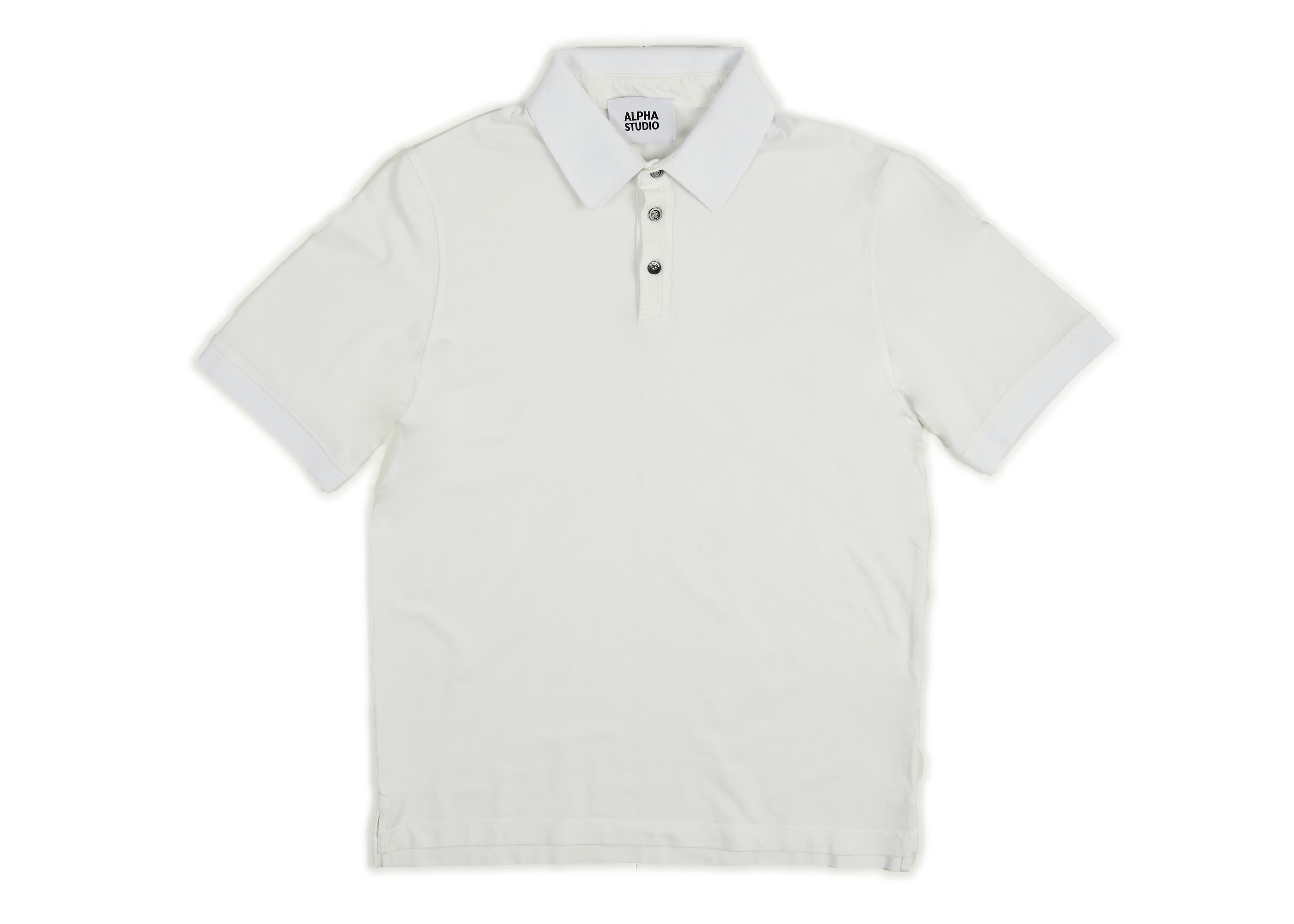 Alpha Studio - Polo M/m Fabric Ice Cotton AU-5335B 1210 BCO