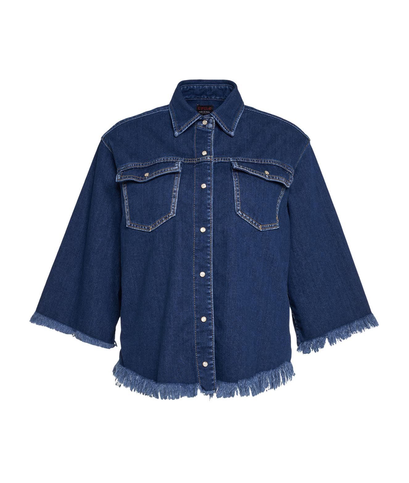 Cycle - Jessy Western Shirt 83 Blue Background CL31207