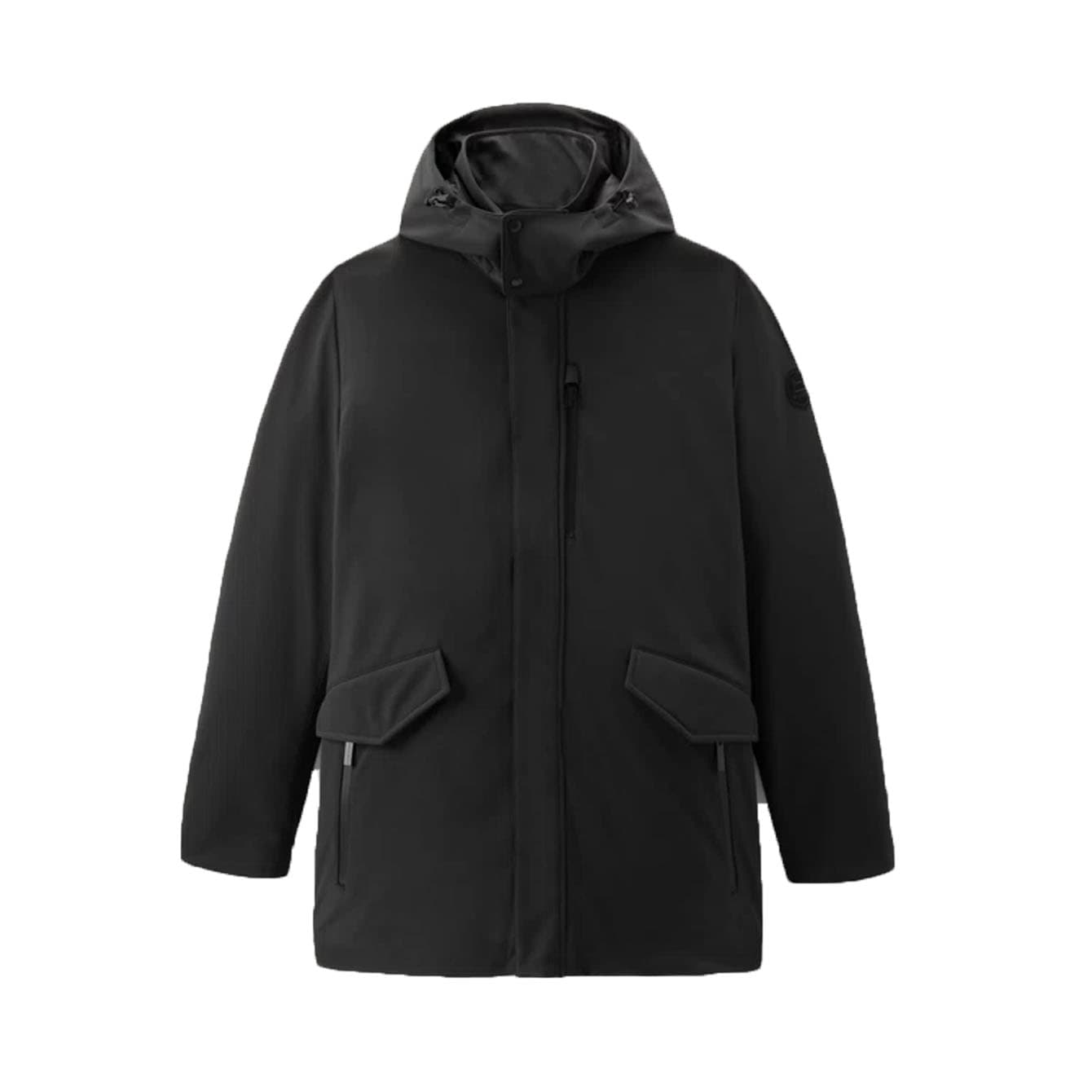 Woolrich - Ut2735 Barrow Mac Soft Coat 100 Black WOOU0501MR