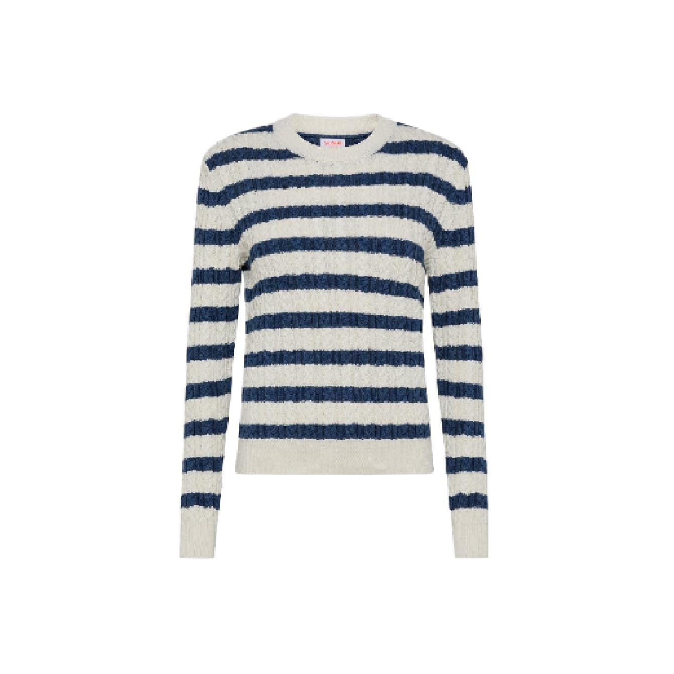 Sun68 - Round Cable Stripes L/s 3983 Porcelain/blue P. K32220