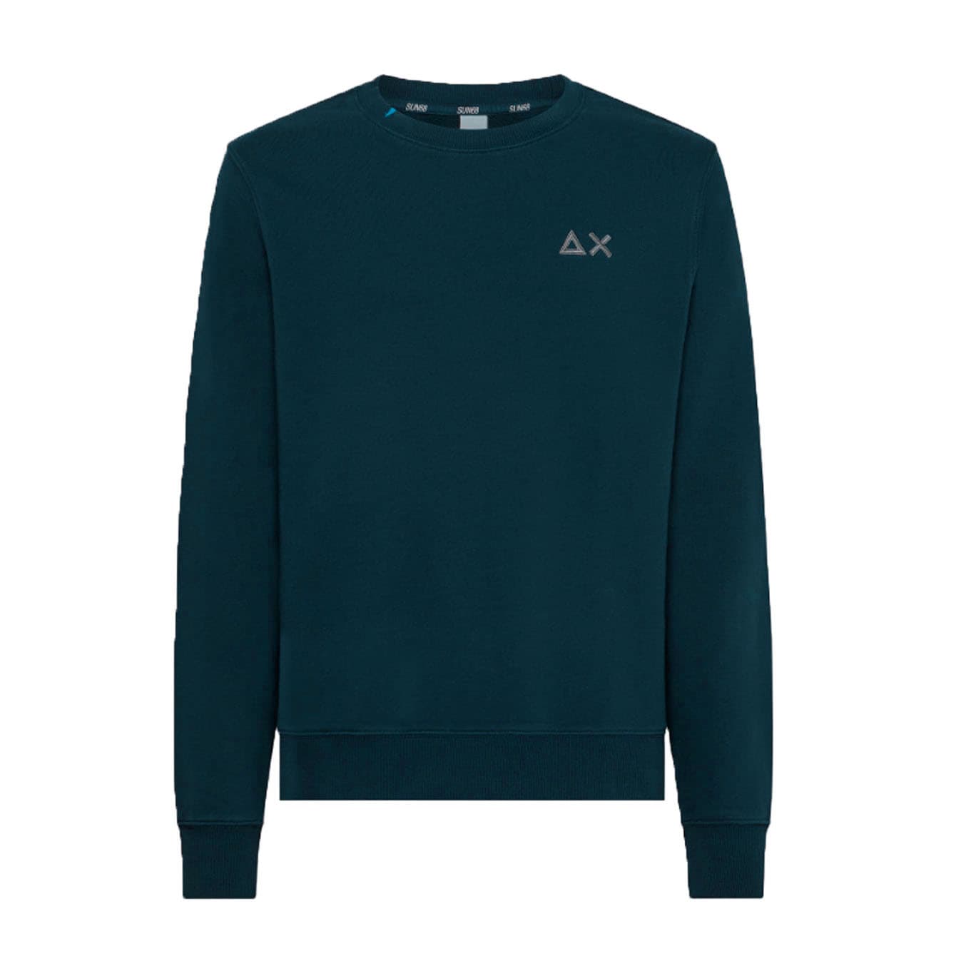 Sun68 - Round Neck Basic 27 Green Emerald F33106