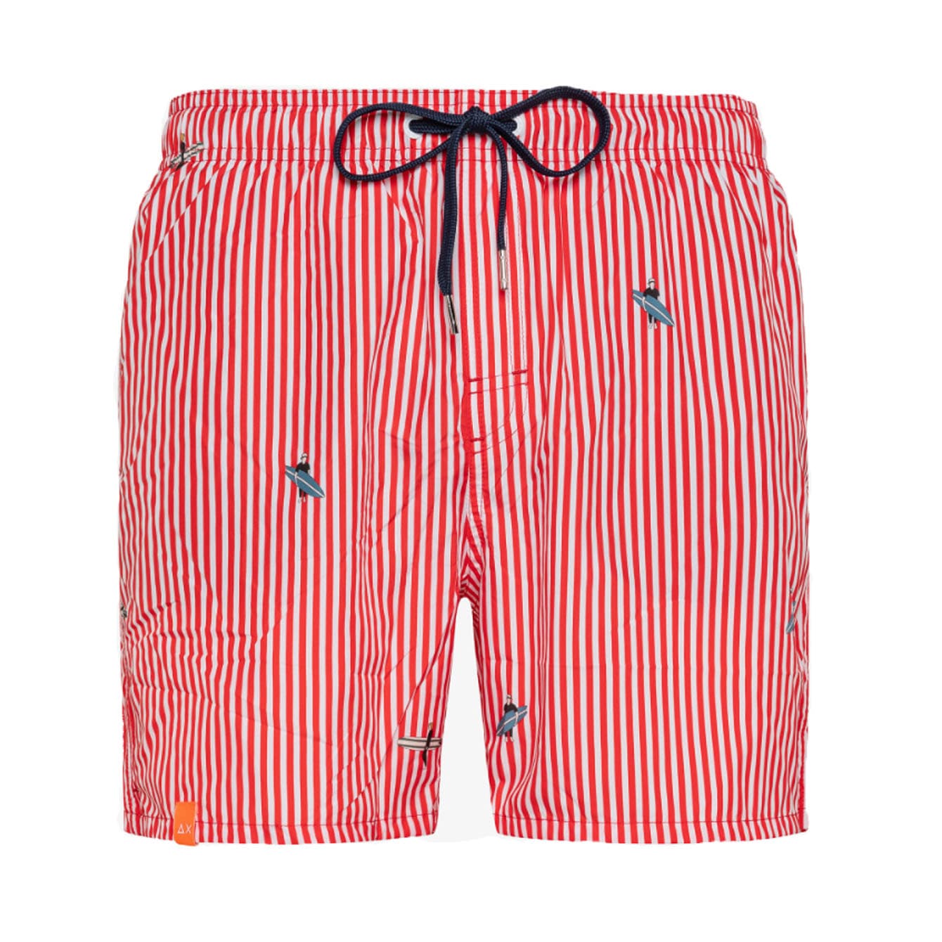 Sun68 Beach - Swim Pant Stripes F. 0130 White Red F. H33120