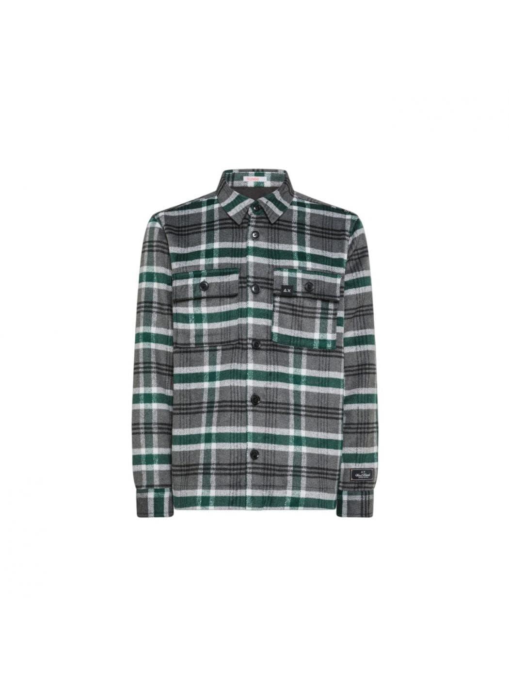 Sun68 - Shirt with pockets Grey/green Ing. S43108