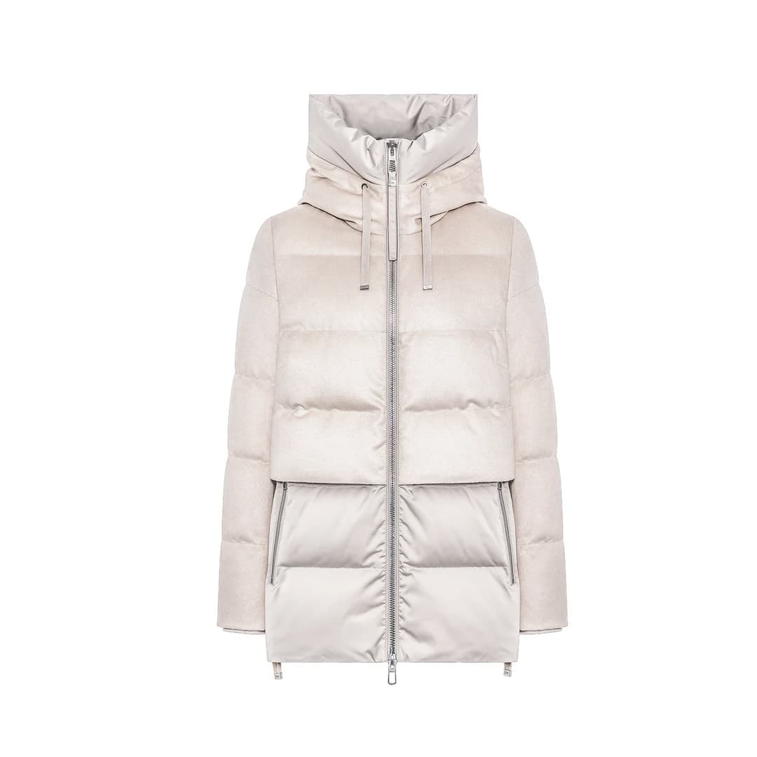 Duno - Parka Cappuccio Adjustable Ivory KEIKO