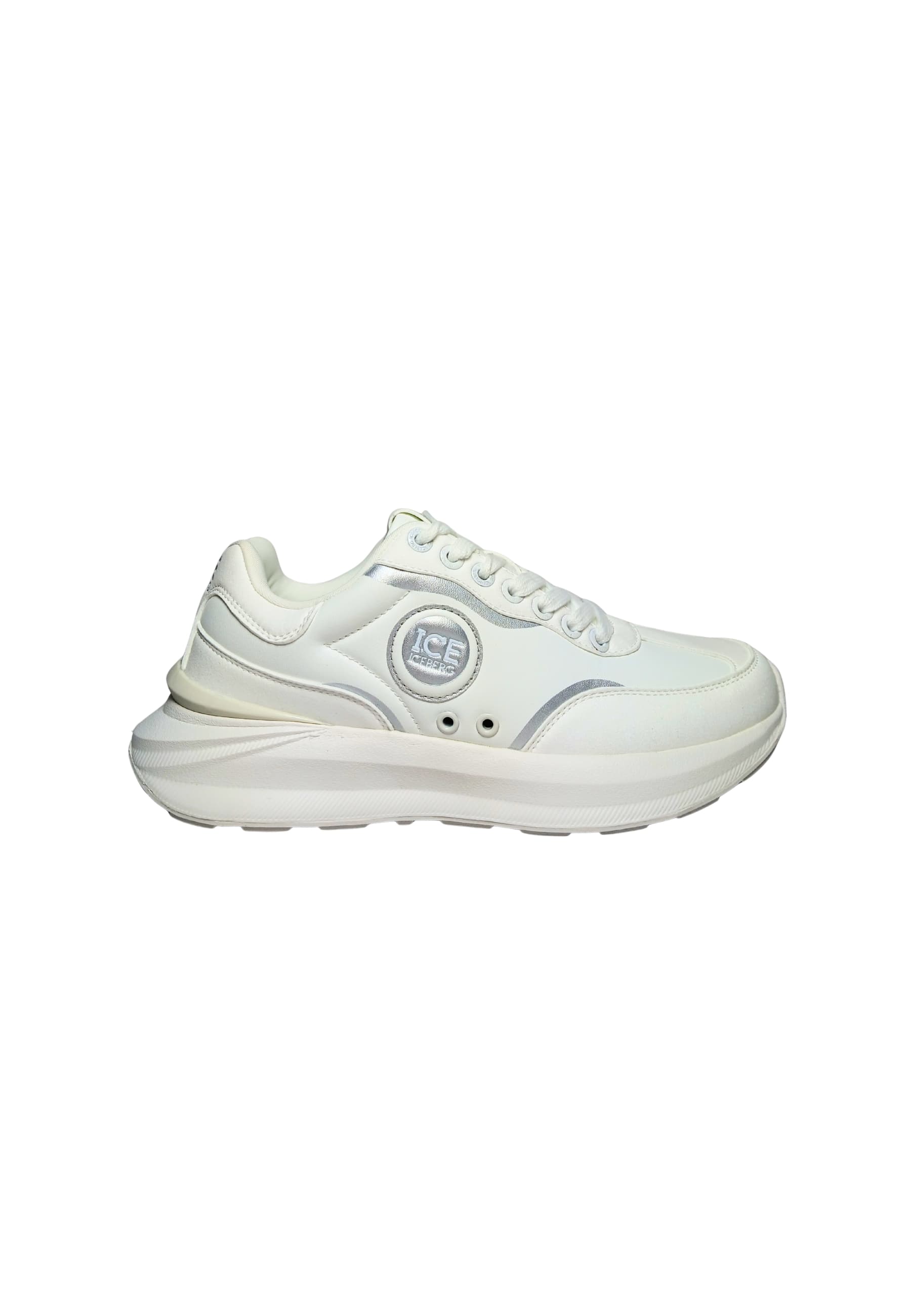 Shoes Adult unisex Iceberg Sneakers total white sports silhouette.