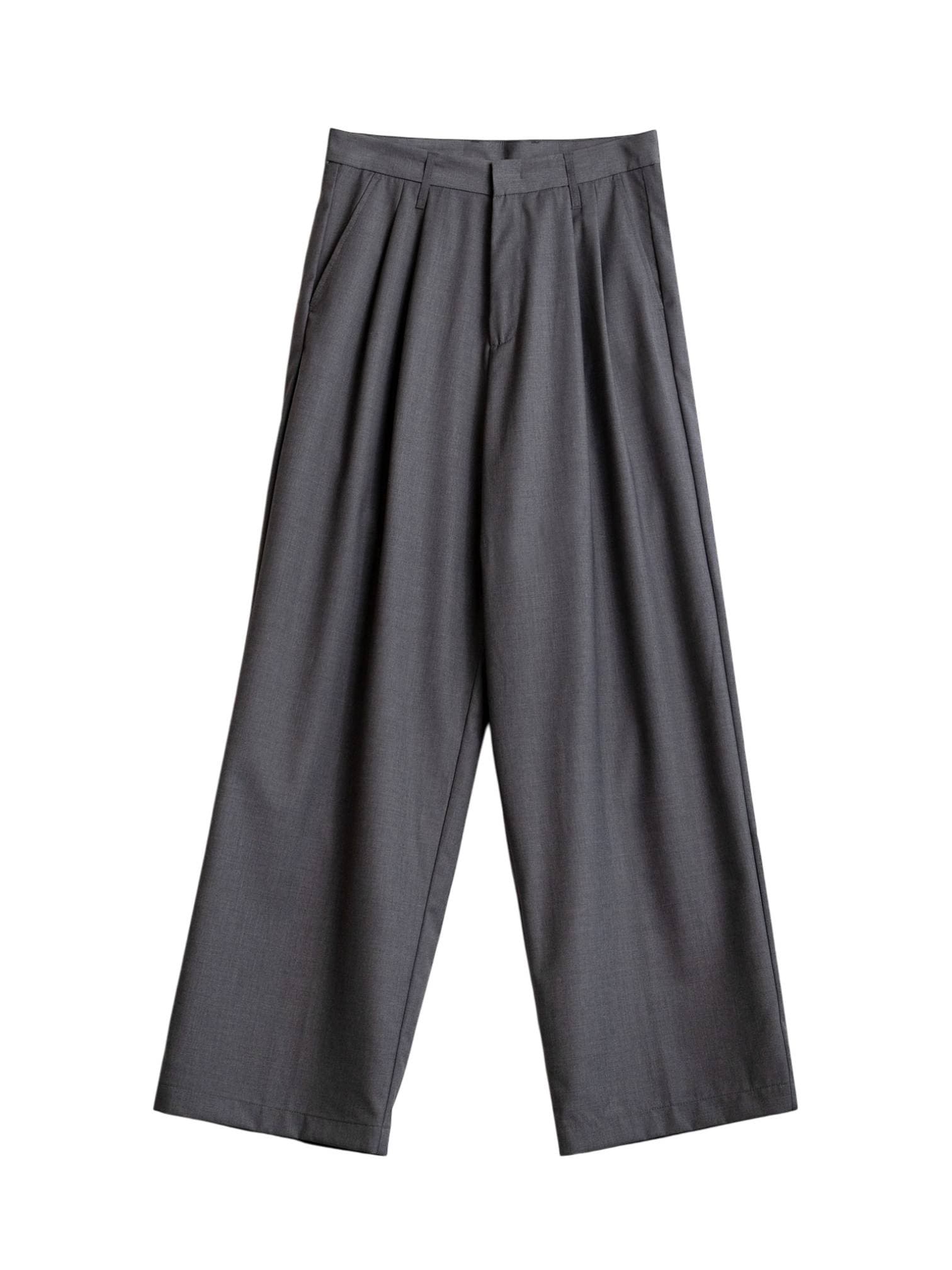 Wooden Shibuya pants sartorial wide leg pants - anthracite
