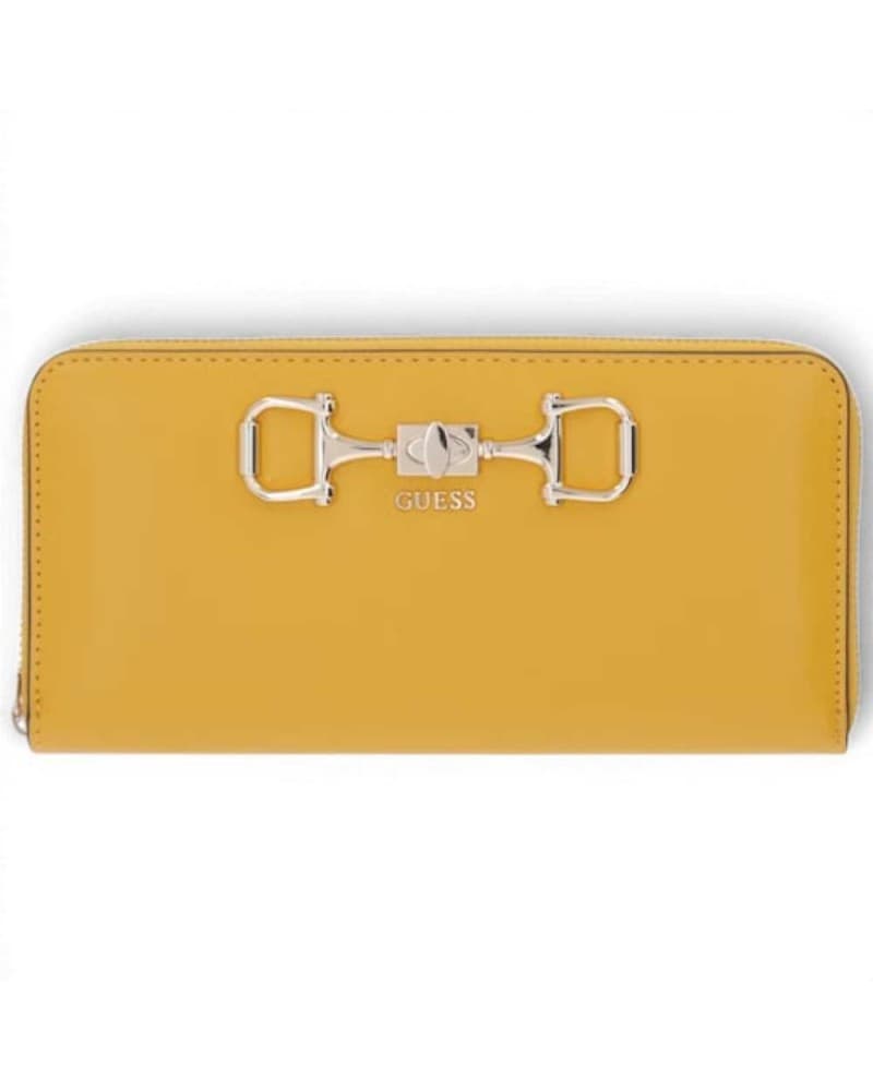 Guess Janie slg Large Zip Around Woman Amber in Synthetic Material with Hinge