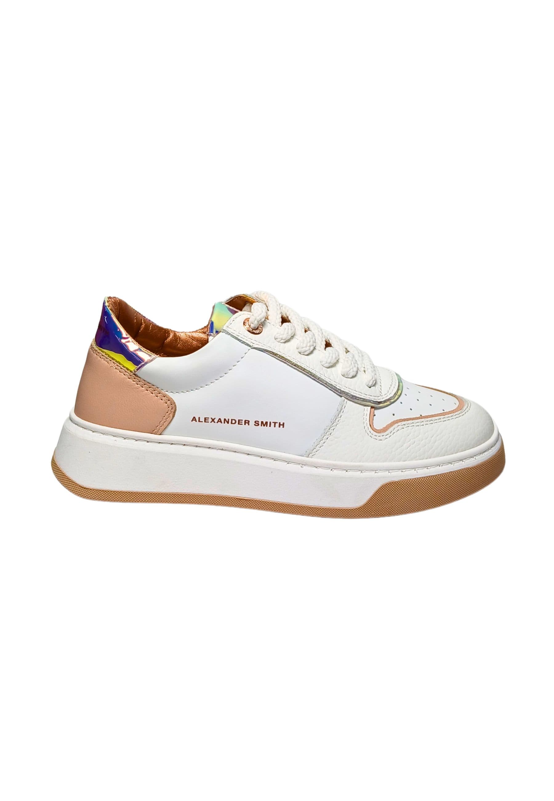Women's Shoes Alexander Smith Harrow Woman-White iride peach