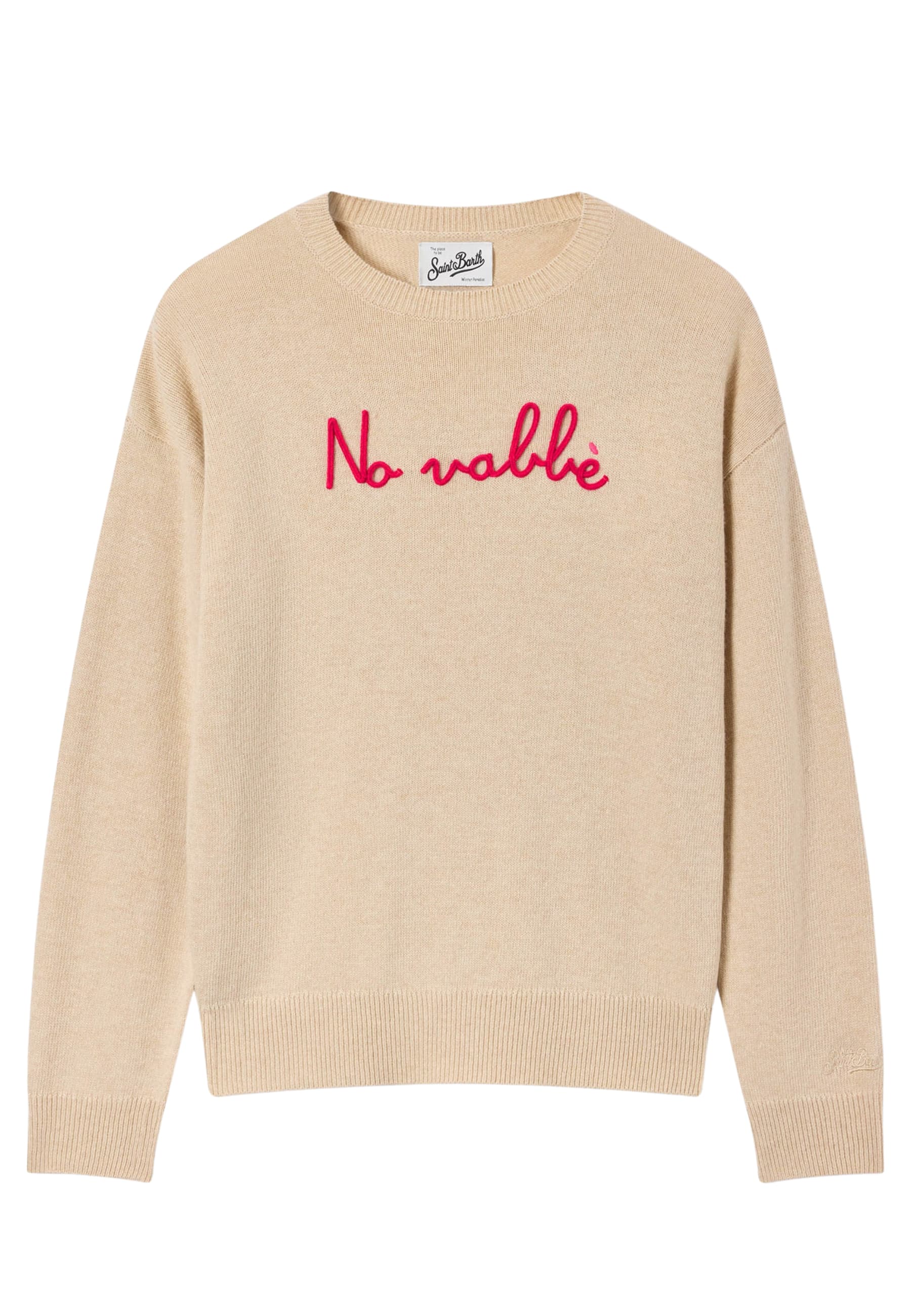 Knit knit mesh Saint Barth embroidered writing