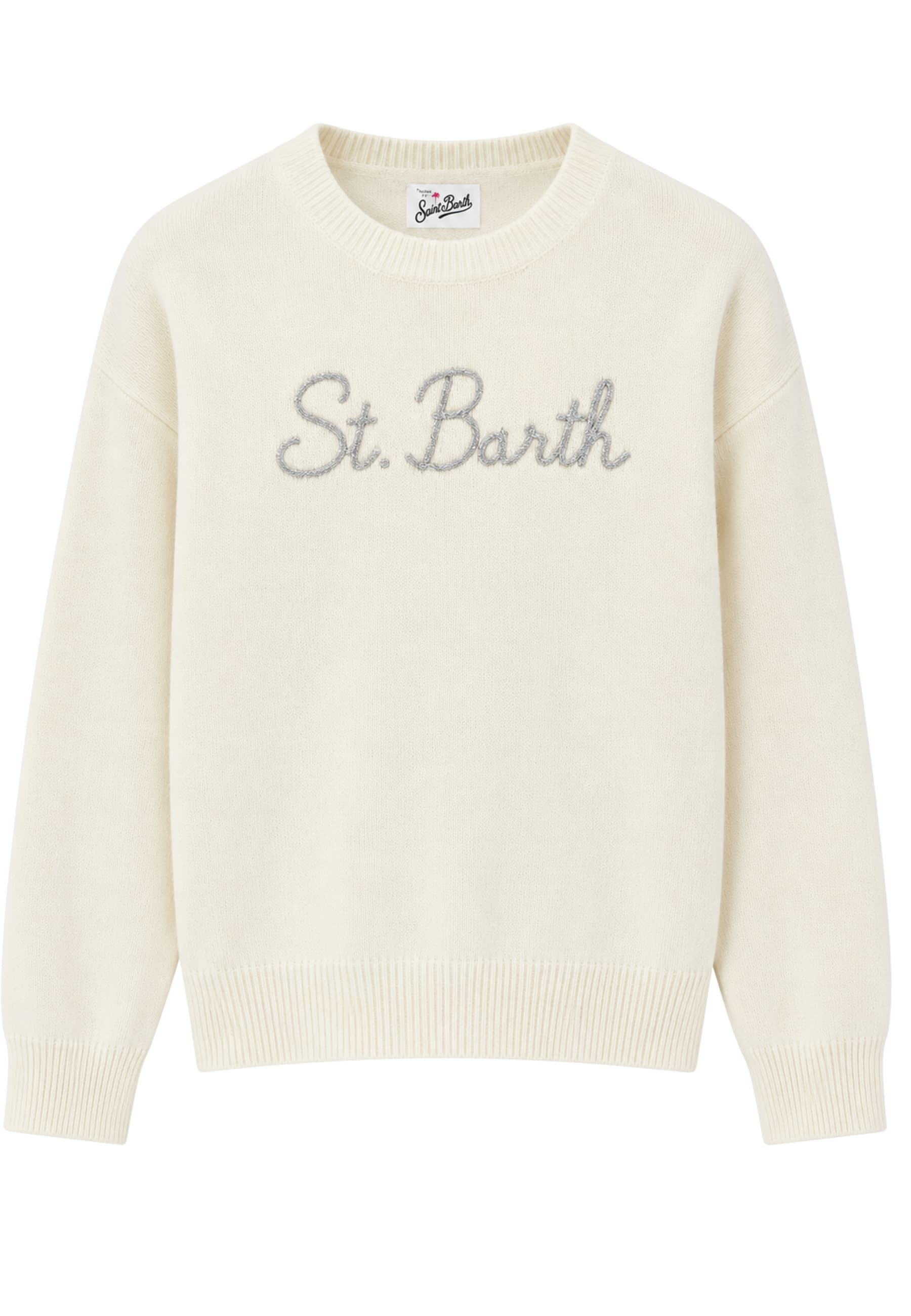 Knit knit mesh Saint Barth embroidered print in lurex