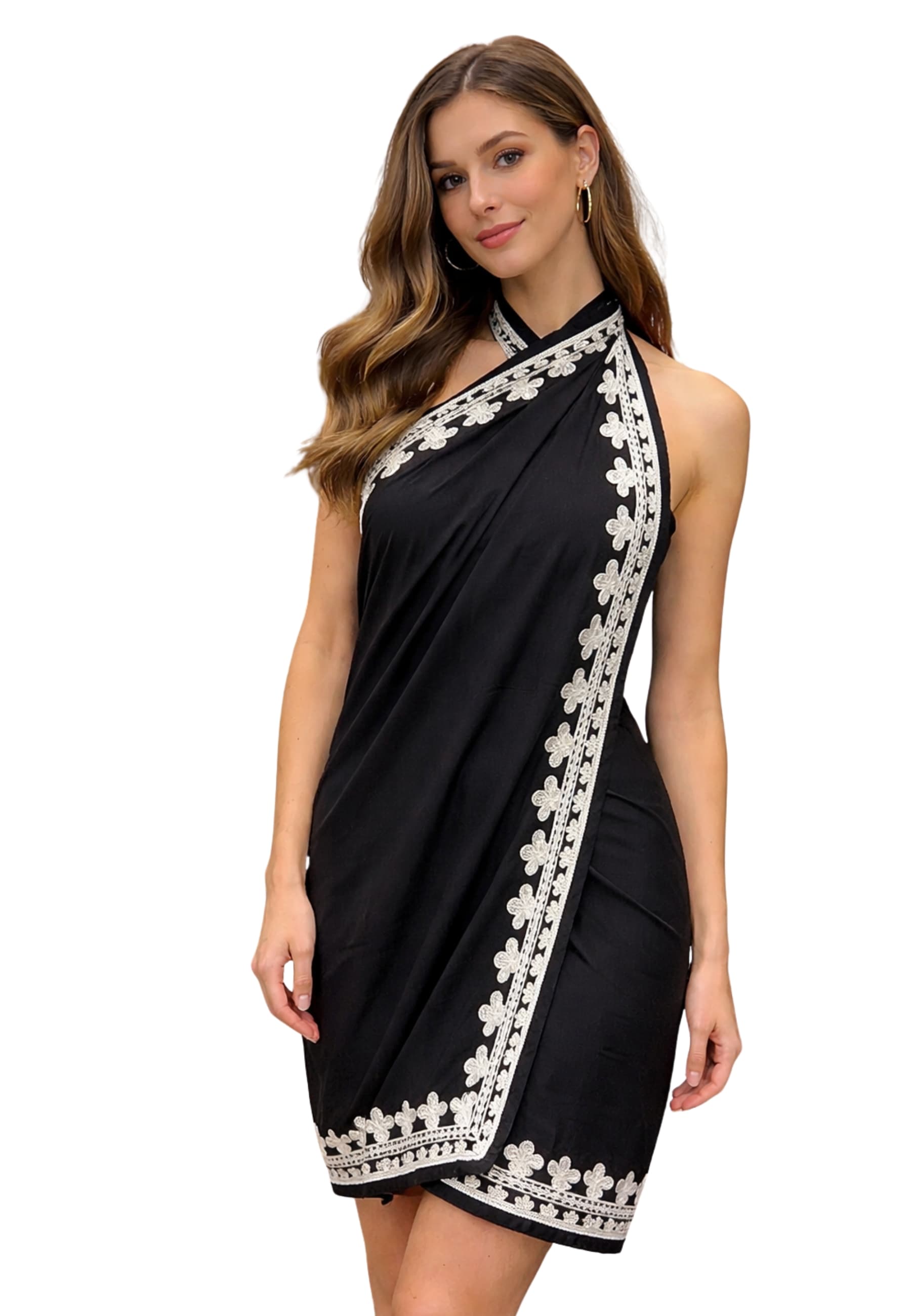 Woman Saint Barth with embroidery