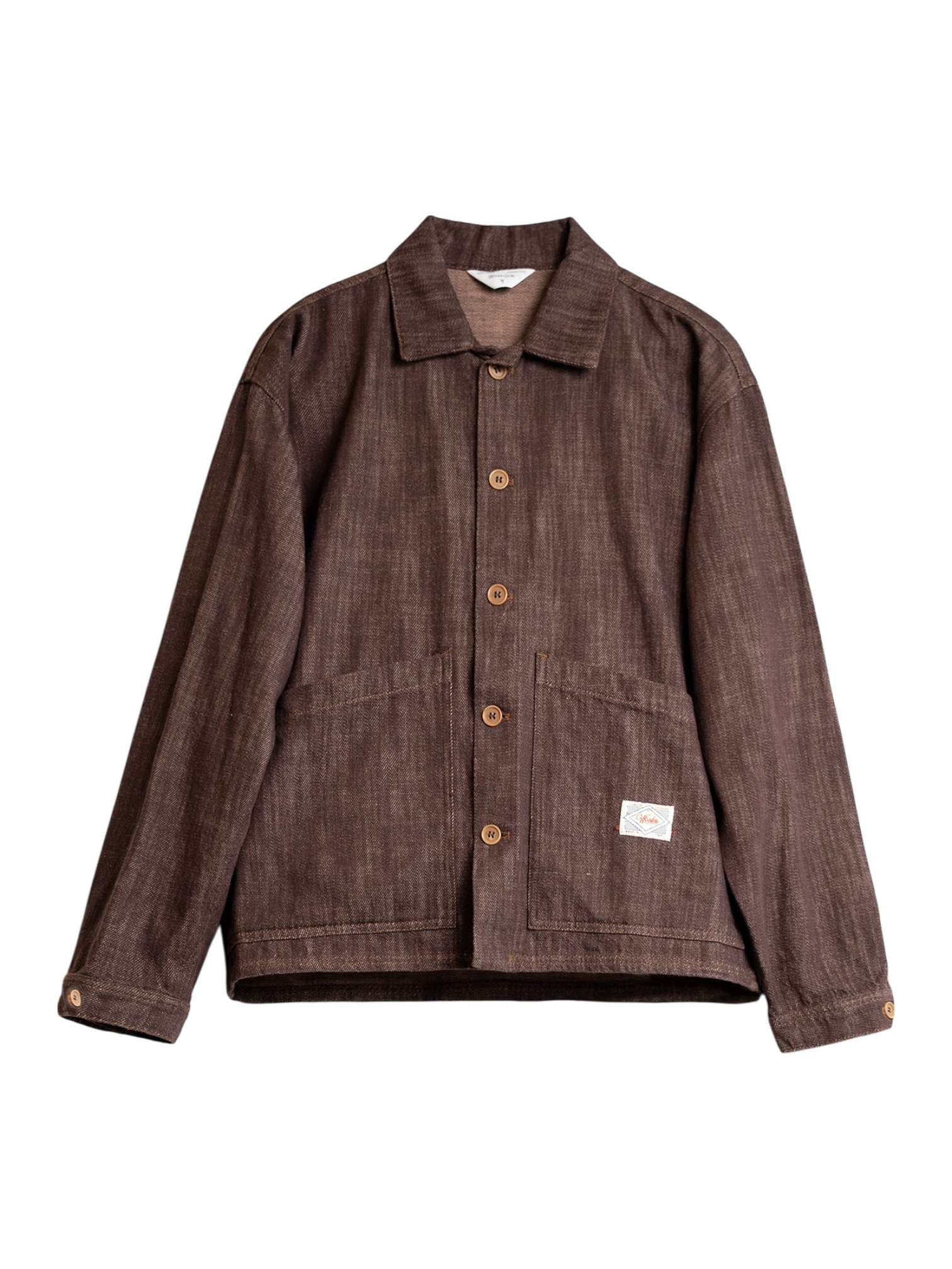 Wooden Travail 26 jacket light shirt jacket in jeans - moro dirty coffee