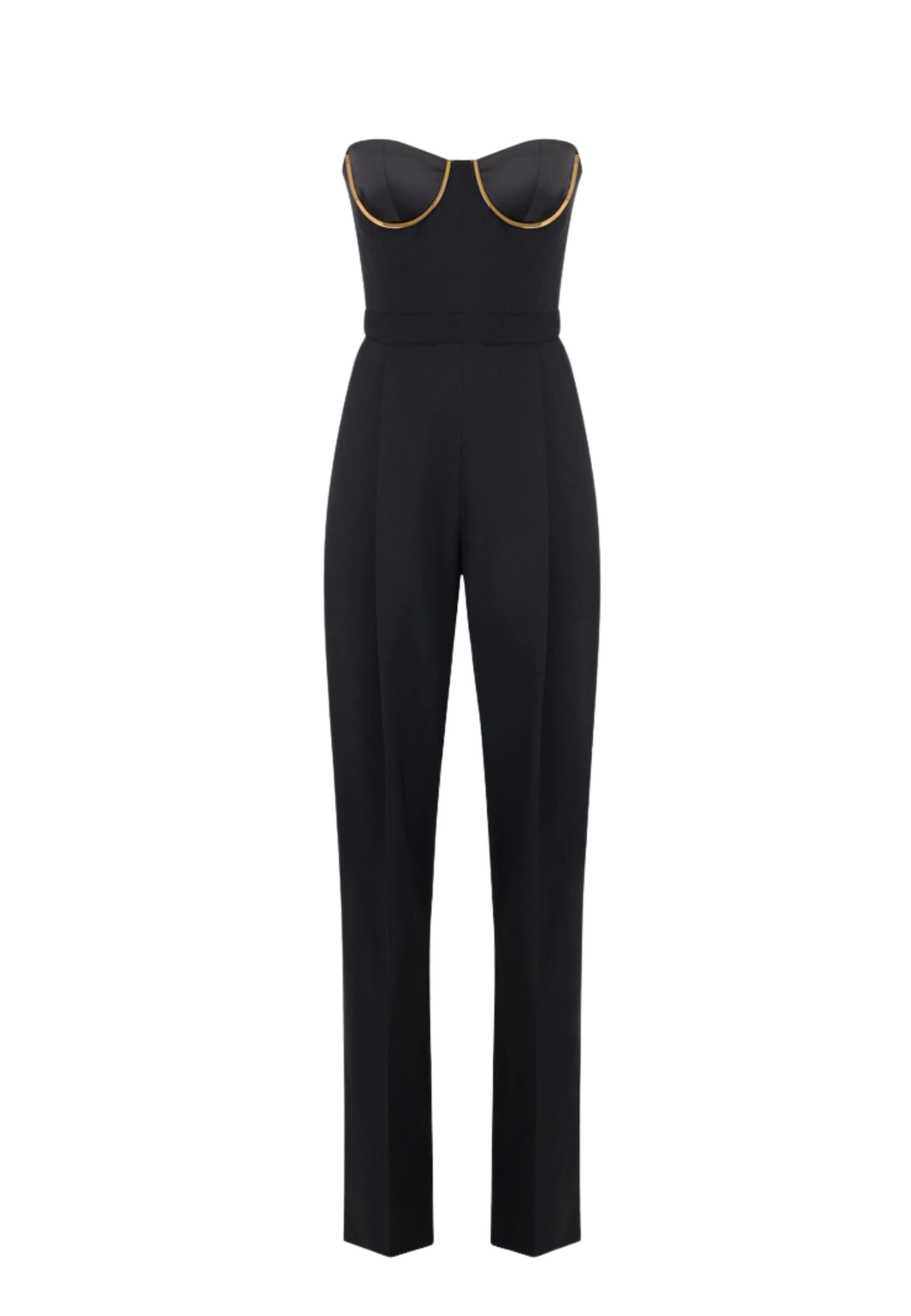 Jumpsuit in gabardina Elisabetta Franchi with jewel cups