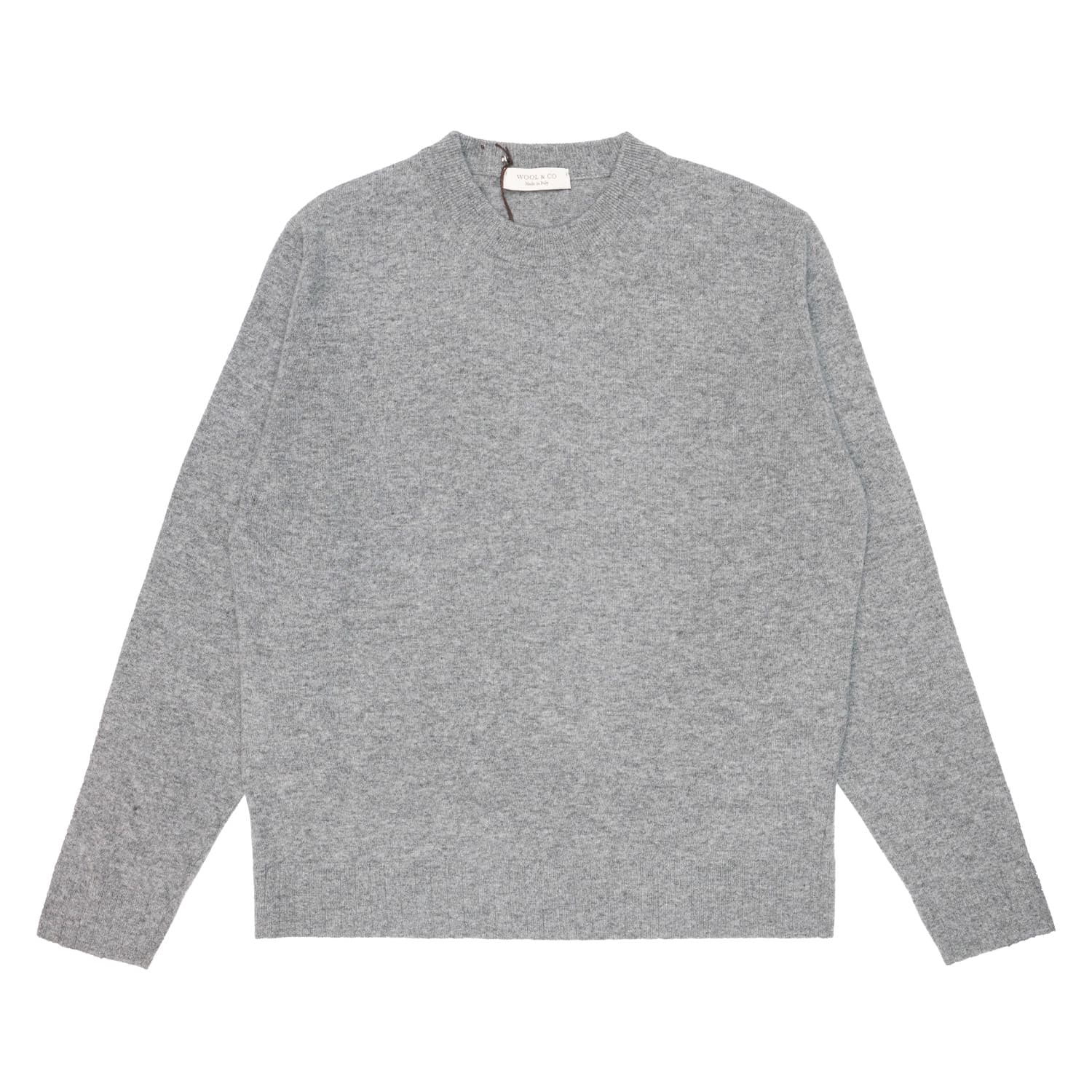 Men's sweater Wool & Co Round neck Costa Piatta Grey