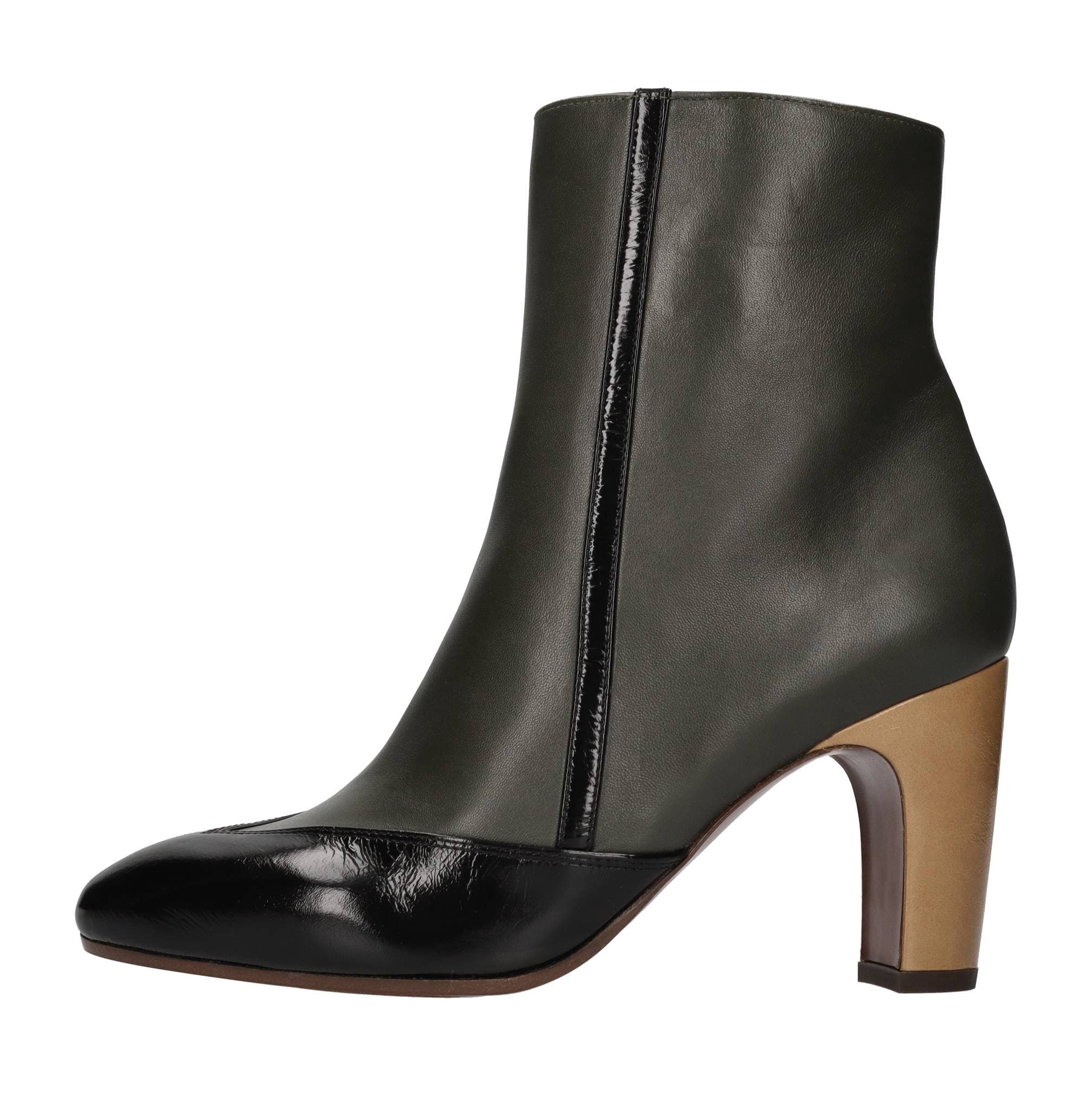 Leather ankle boots — Multicolour
