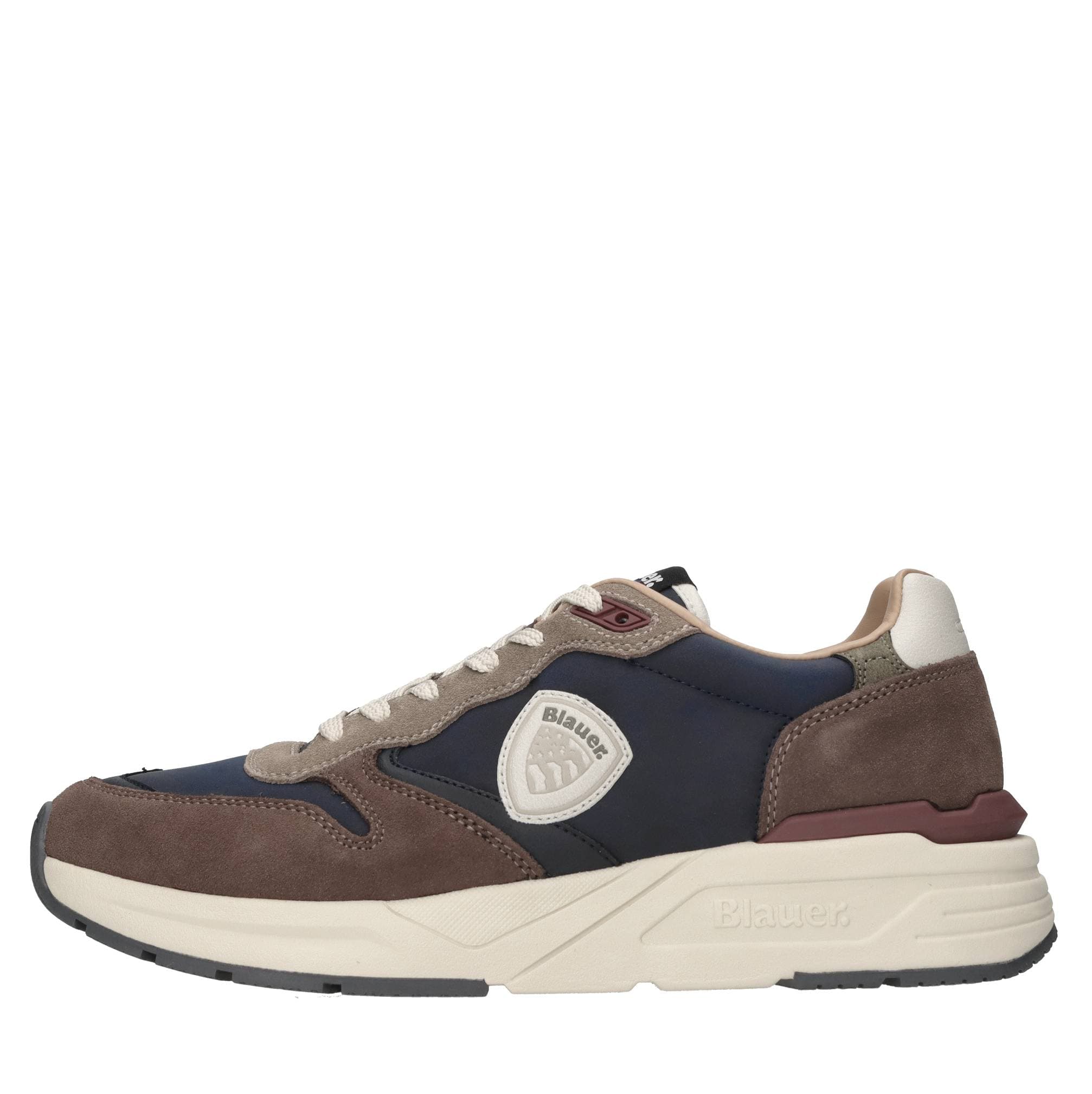 Suede and faux leather sneakers