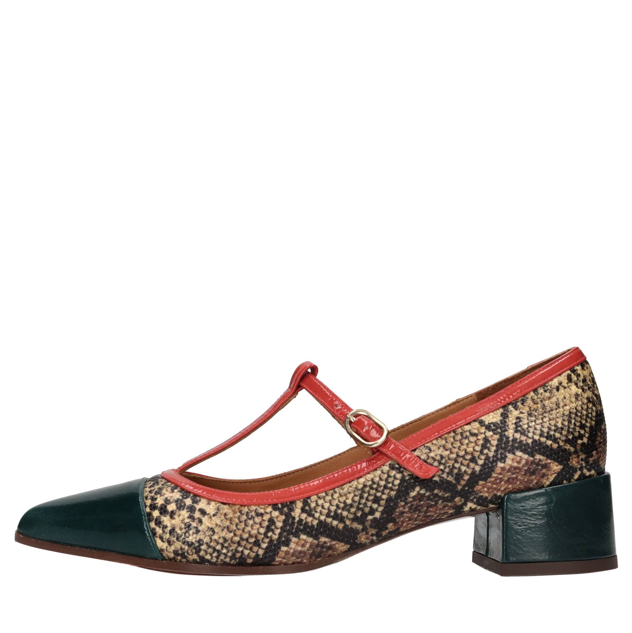 Leather pumps — Multicolour