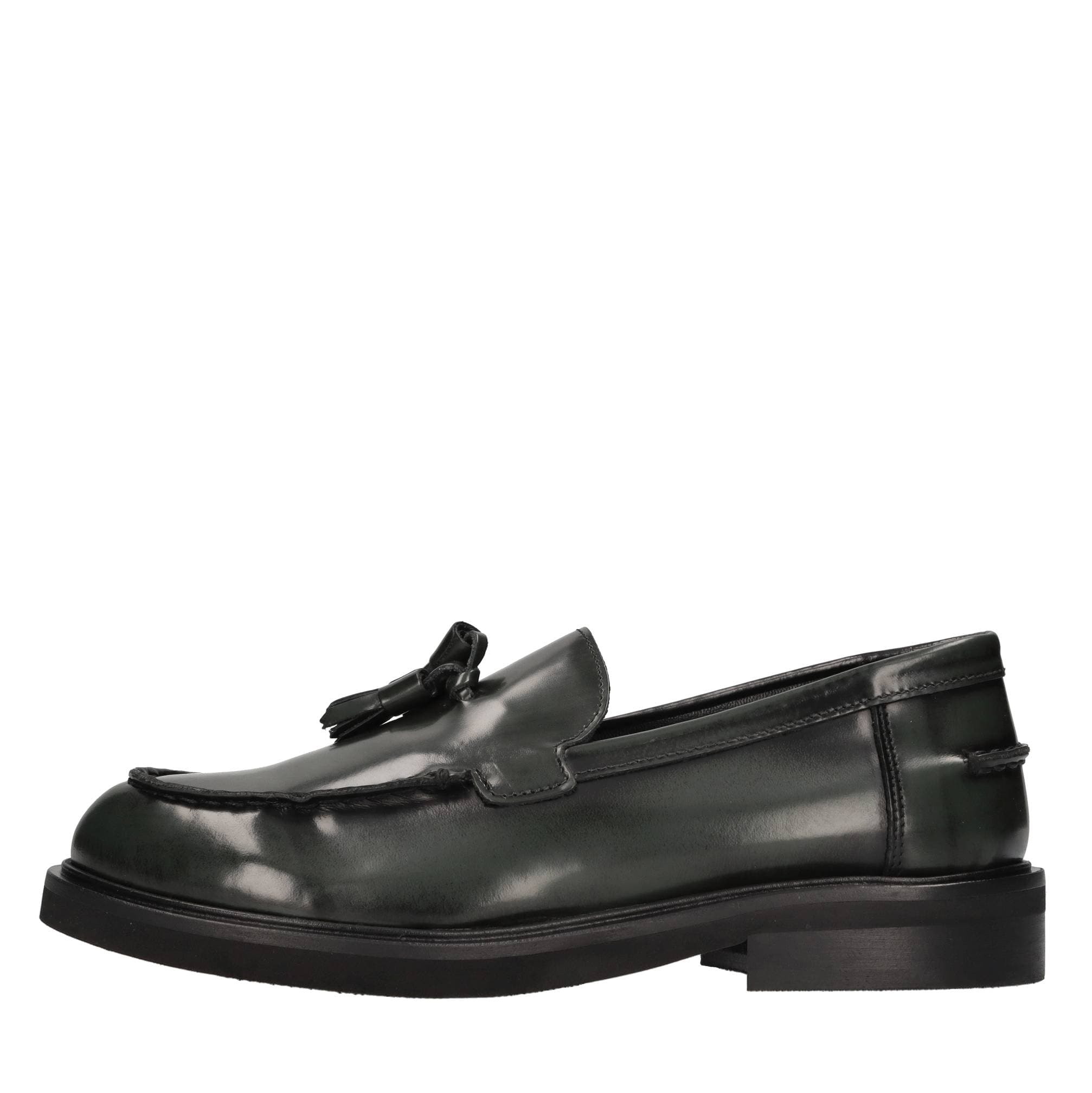 Leather moccasins — Green