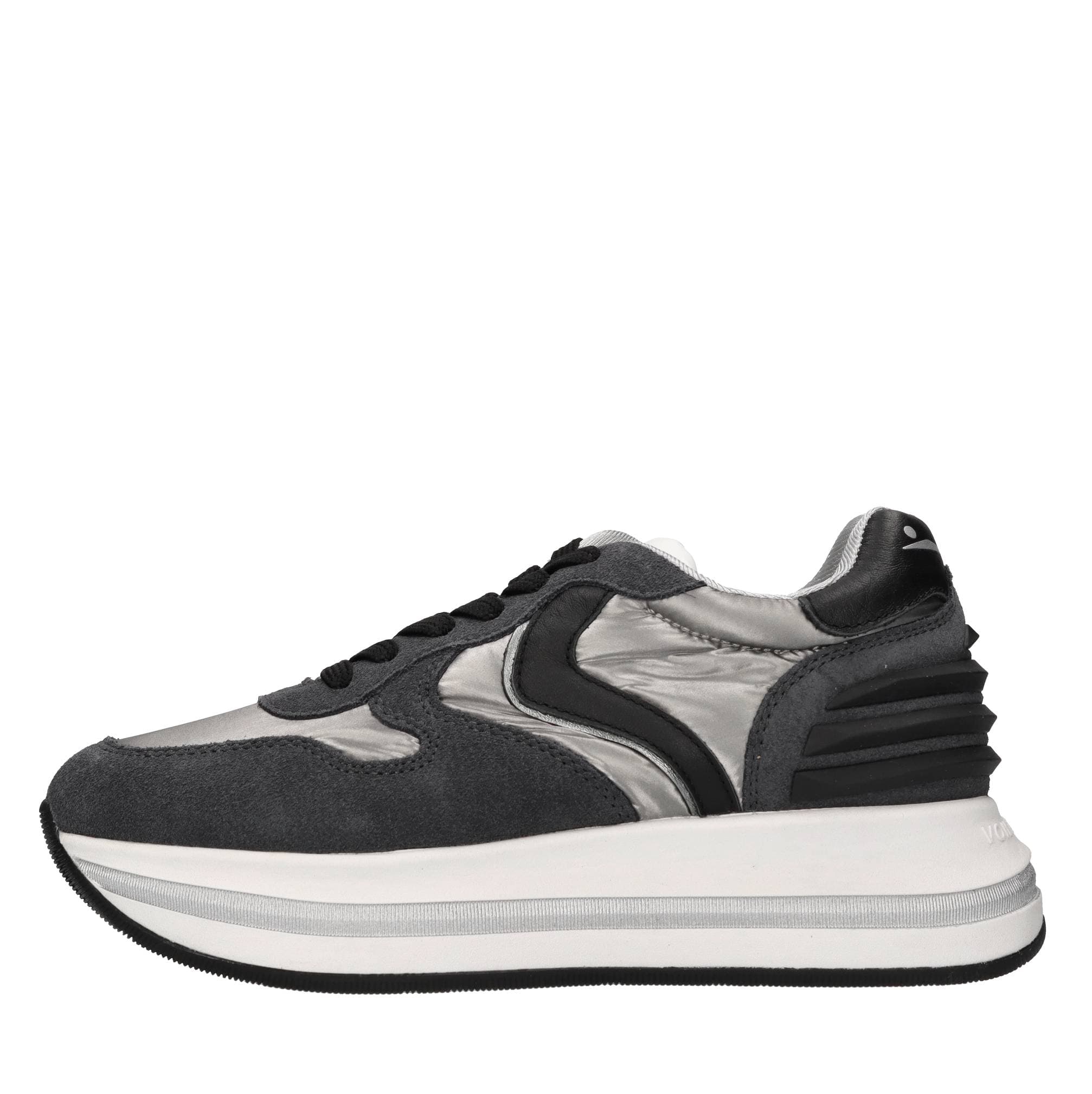 Sneakers in suede, leather and fabric — Multicolour