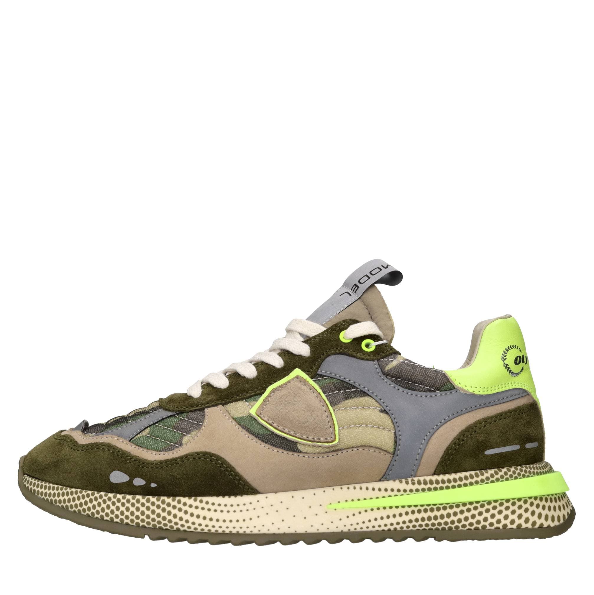 Suede and fabric sneakers